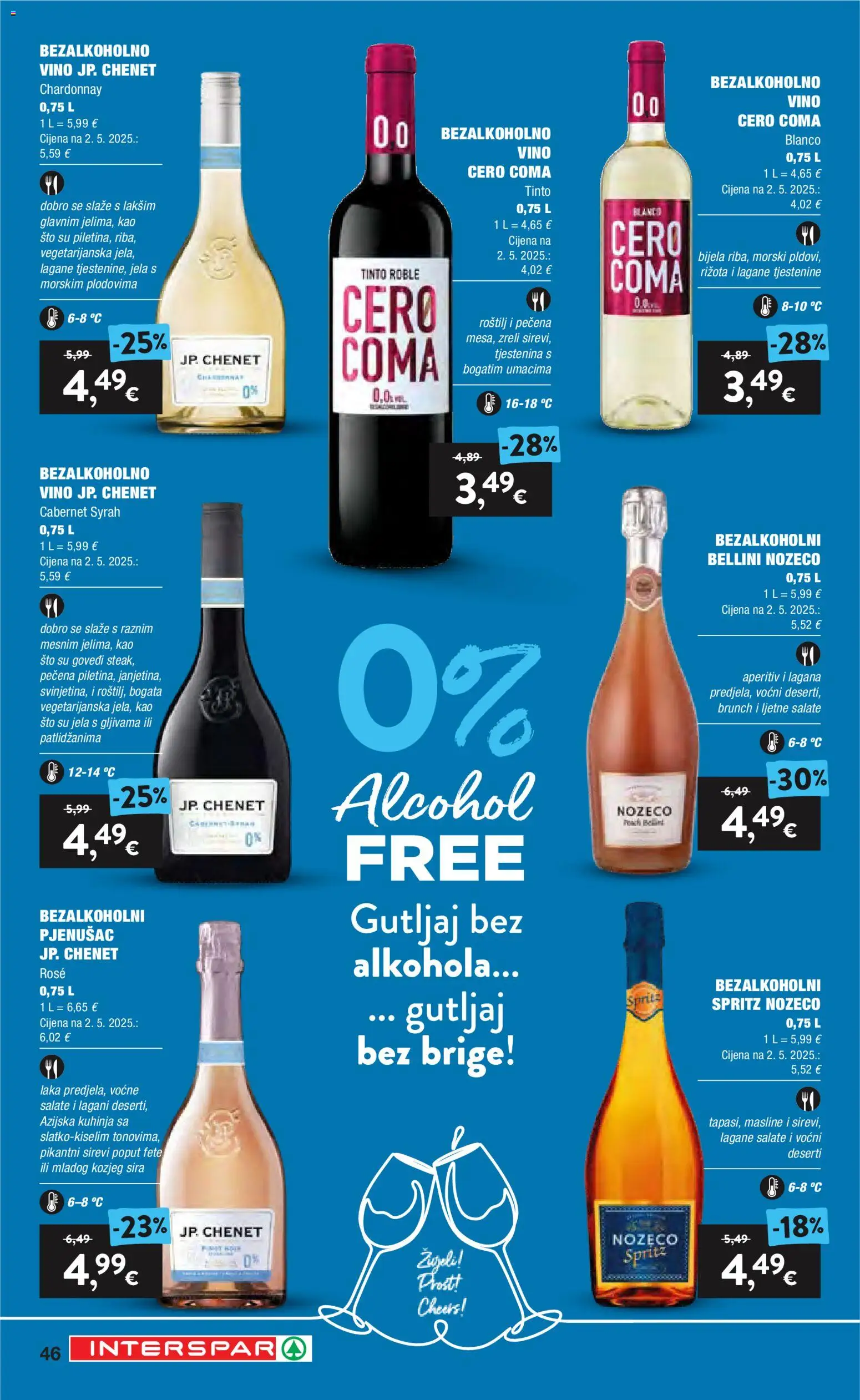 Interspar katalog | vrijedi od 16.09.2026 | Stranica: 46 | Proizvodi: Janjetina, Aperitiv, Vino, Bezalkoholno vino