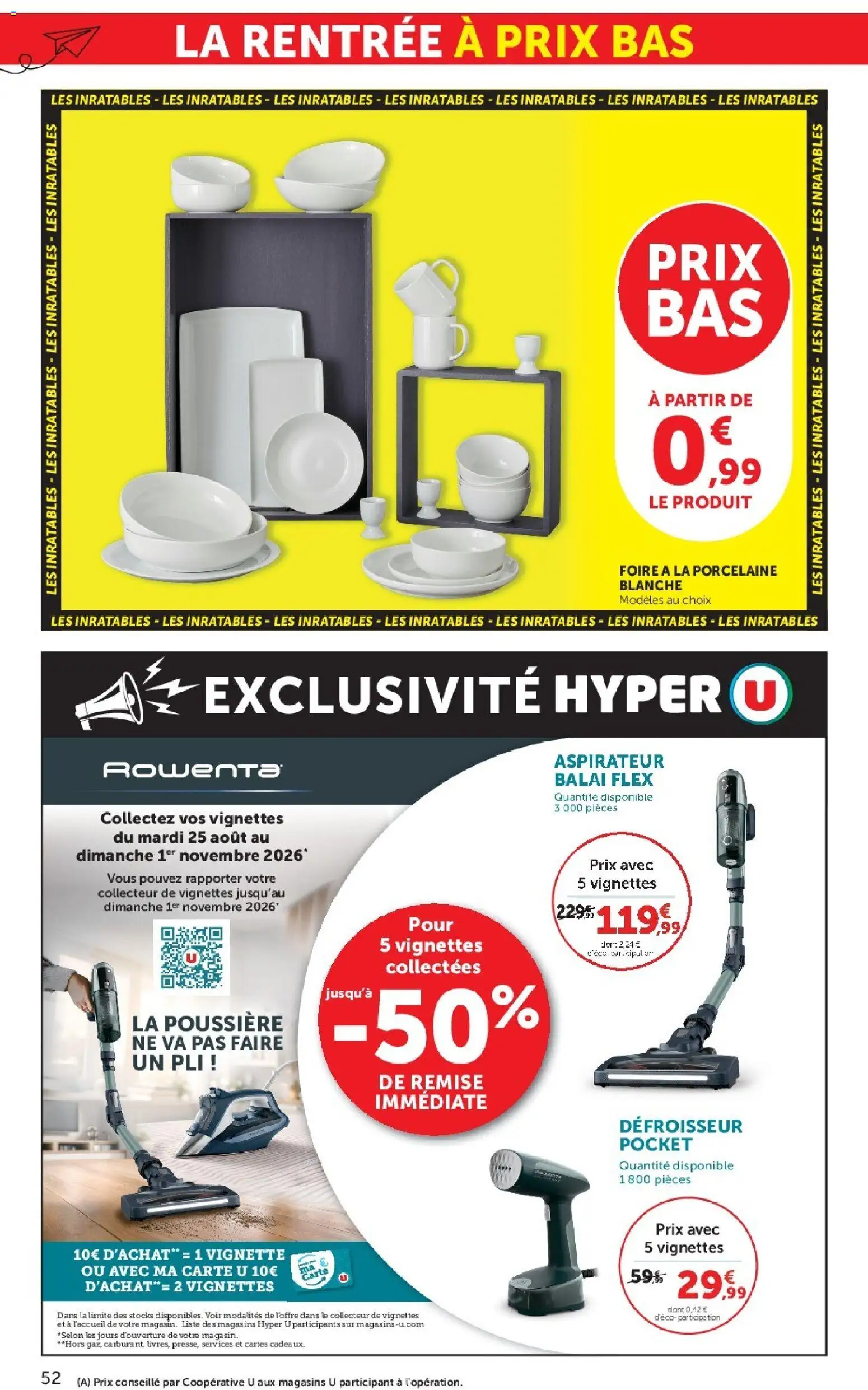 {H1} | Page: 52 | Produits: Aspirateur, Porcelaine, Balai, Aspirateur balai