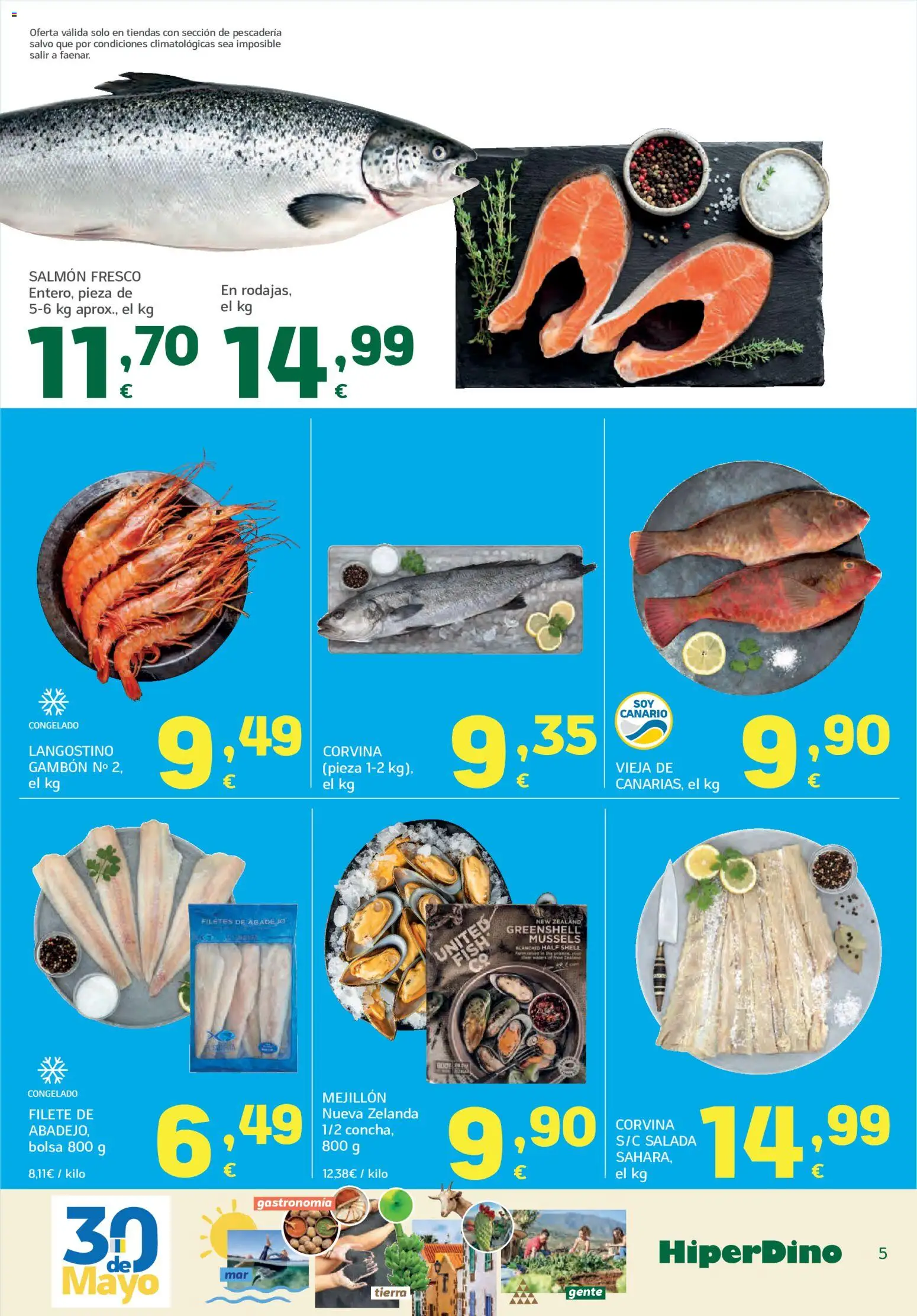 HiperDino folleto │ válido desde el 25.05.2026 | Página: 5 | Productos: Bolsa, Filete, Langostino