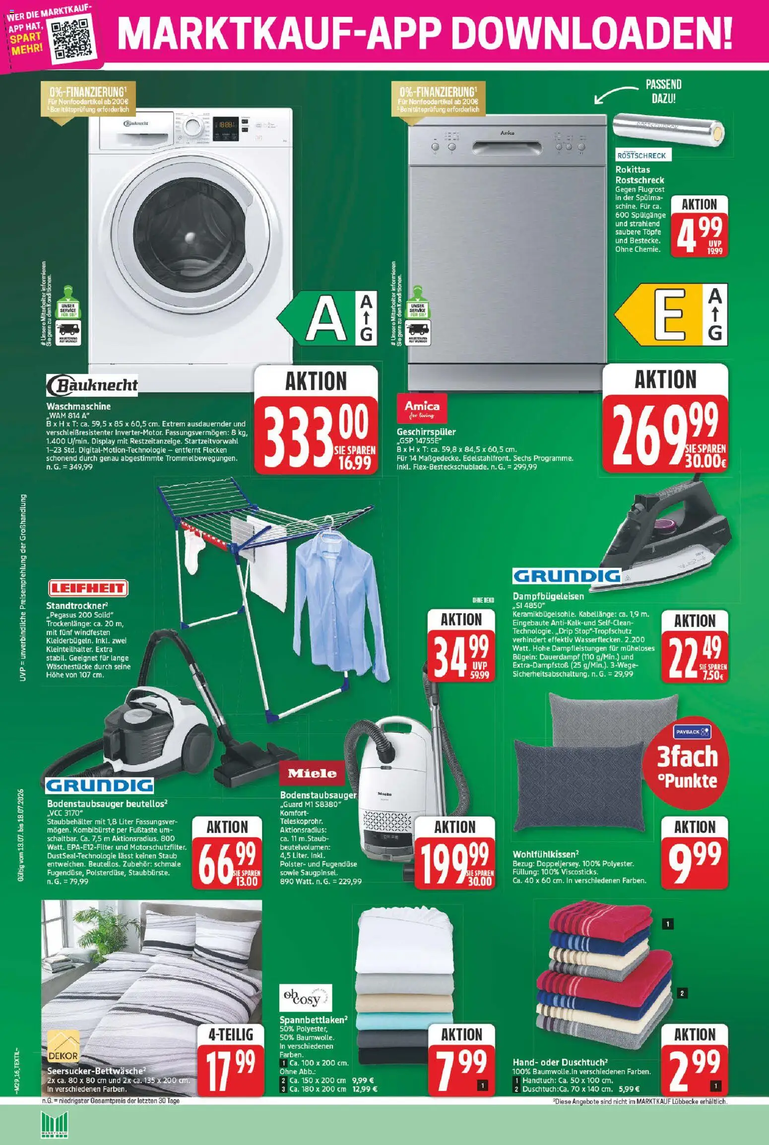 Marktkauf Prospekt – gültig ab 13.07.2026 | Seite: 22 | Produkte: Miele, Geschirrspüler, Waschmaschine