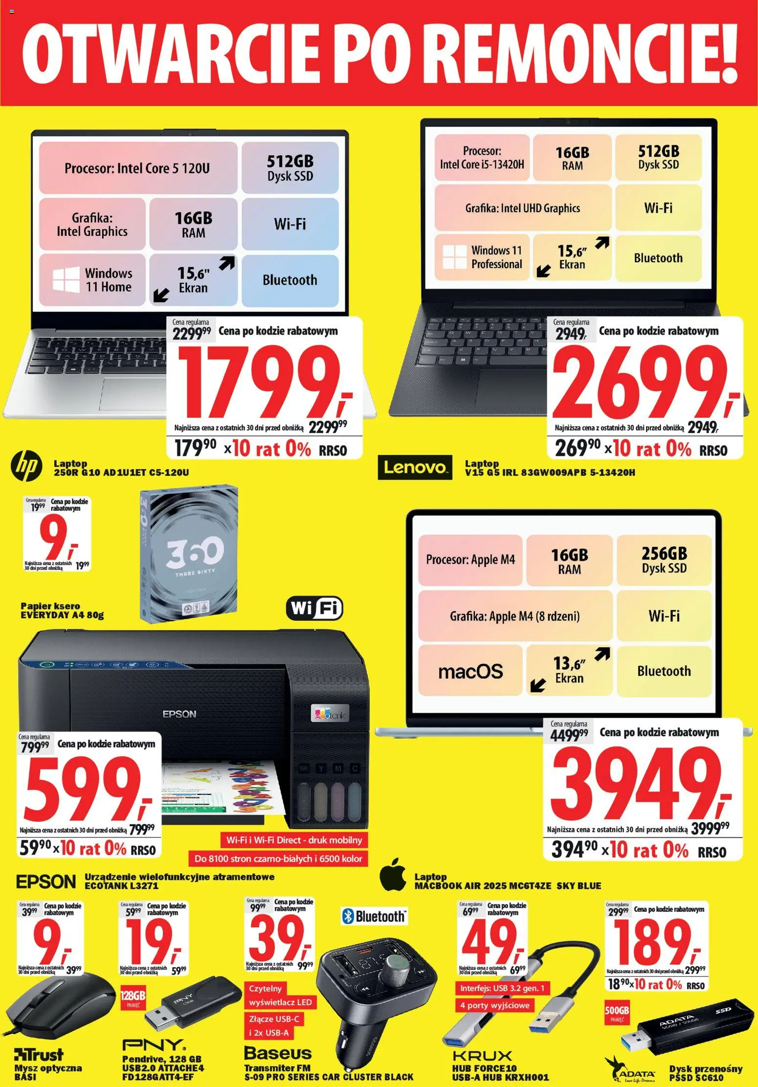 Mediaexpert promocje - Otwarcie po remoncie Szczecin od 09.04.2026 | Strona: 5 | Produkty: Mysz, Złącze, Dysk, Papier ksero