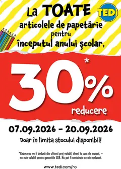 Ofertele TEDi valabile de la 07.09.2026