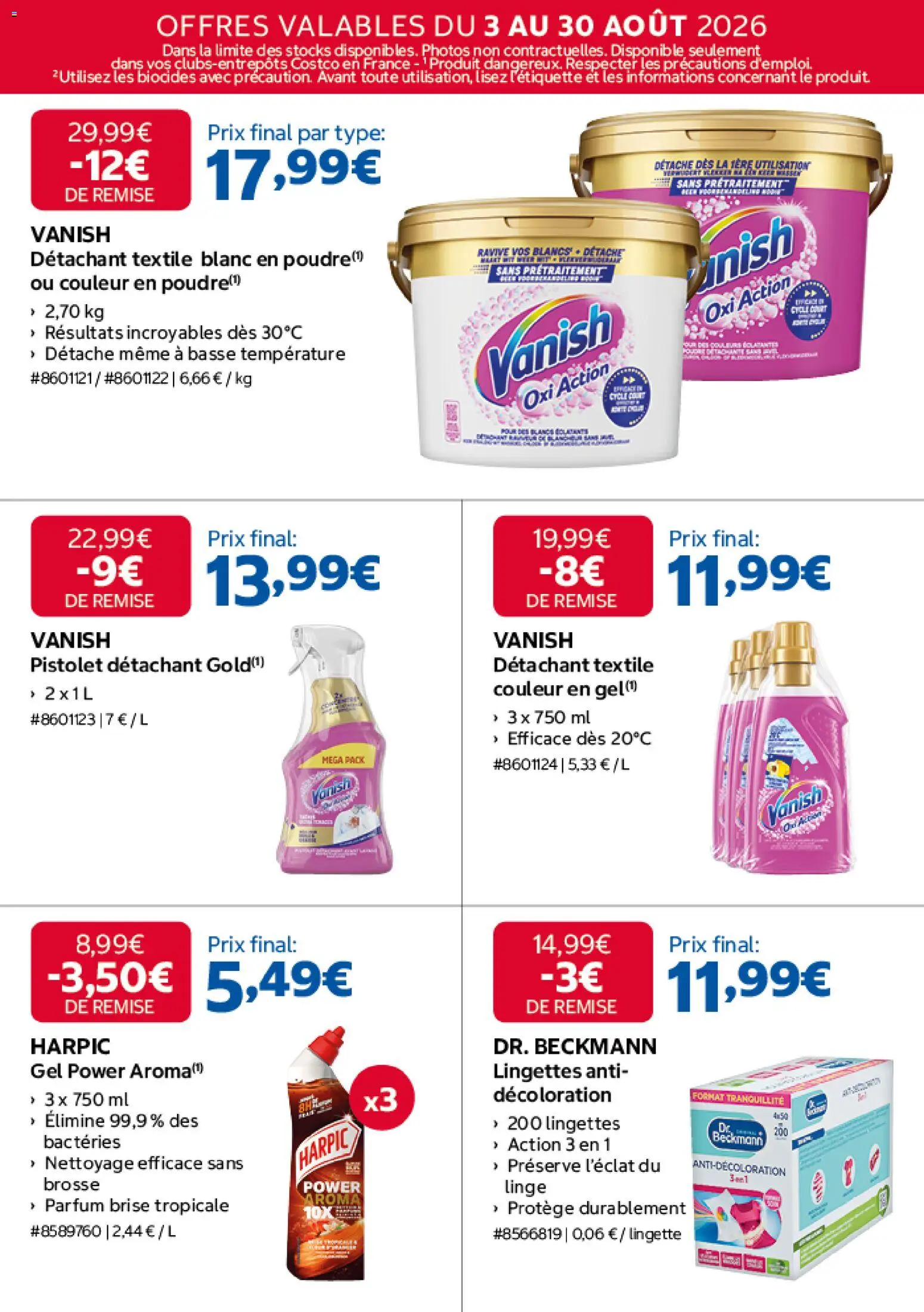 {H1} | Page: 10 | Produits: Parfum, Brosse, Détachant
