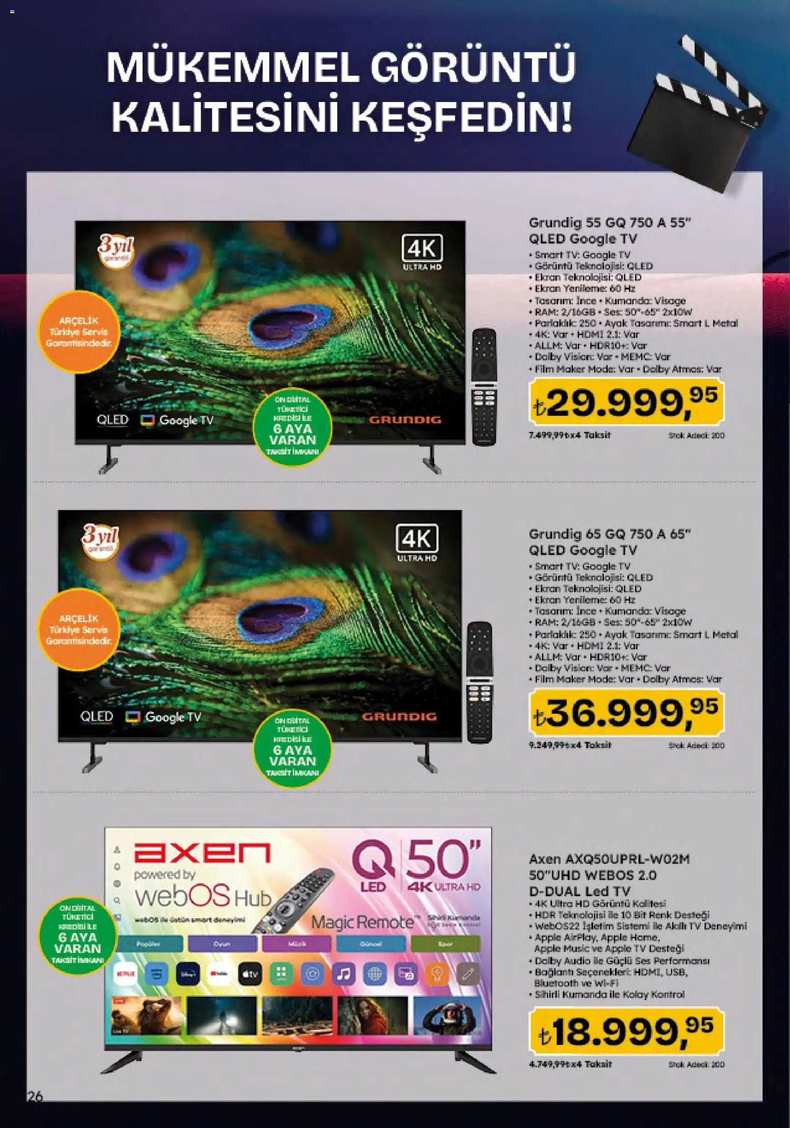 Migros Katalog - 5M Migroskop Dijital - 06 Ağustos 2026 tarihinden itibaren geçerlidir | Sayfa: 140 | Ürünler: TV, Ses
