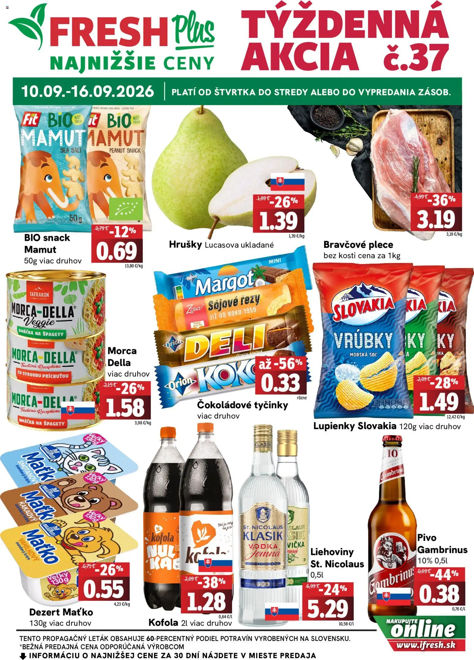 Nové Fresh akcie – leták je platný od 10.09.2026 | Strana: 1