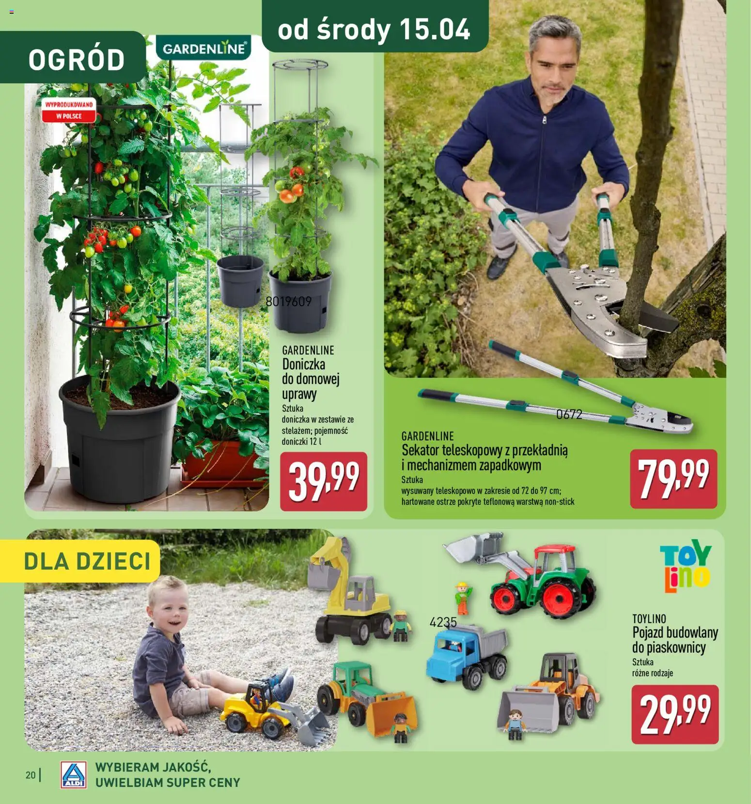 Aldi Gazetka - Katalog ogrodowy od 25.02.2026 | Strona: 20 | Produkty: Sekator, Doniczka, Doniczki