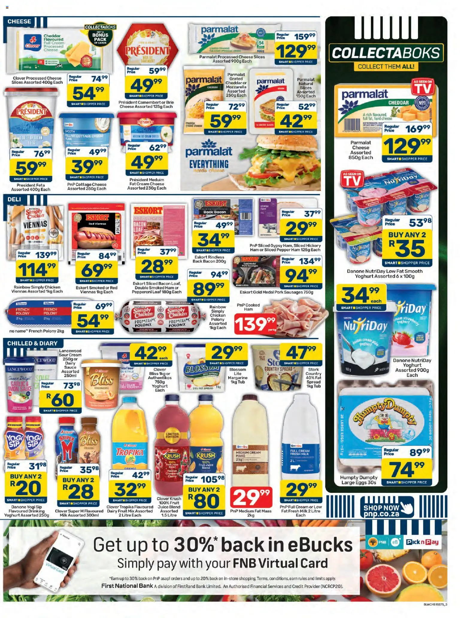 New Pick n Pay catalogue – valid from 23/10/2026 | Page: 3 | Products: Hard cheese, Yoghurt, Ham, Chicken