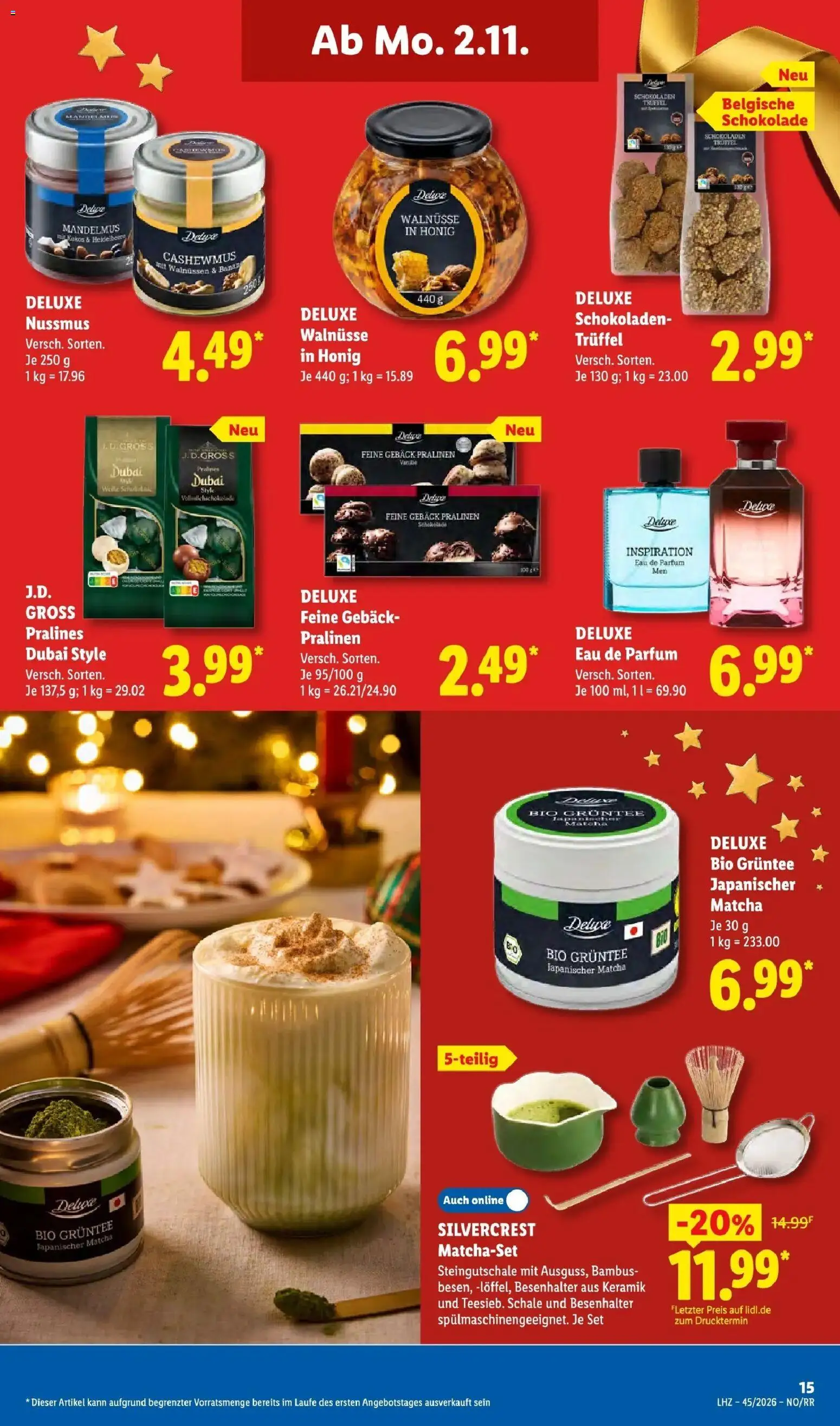 Lidl Prospekt Braunschweig (ab 02.11.2026) zum Blättern » Angebote | Seite: 25 | Produkte: Walnüsse, Butter, Schokolade, Eau de Parfum