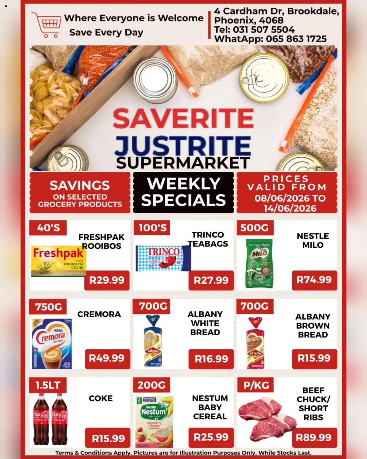 New Saverite catalogue – valid from 08.06.2026 | Page: 2 | Products: Ribs, Powder, Tea, Beef