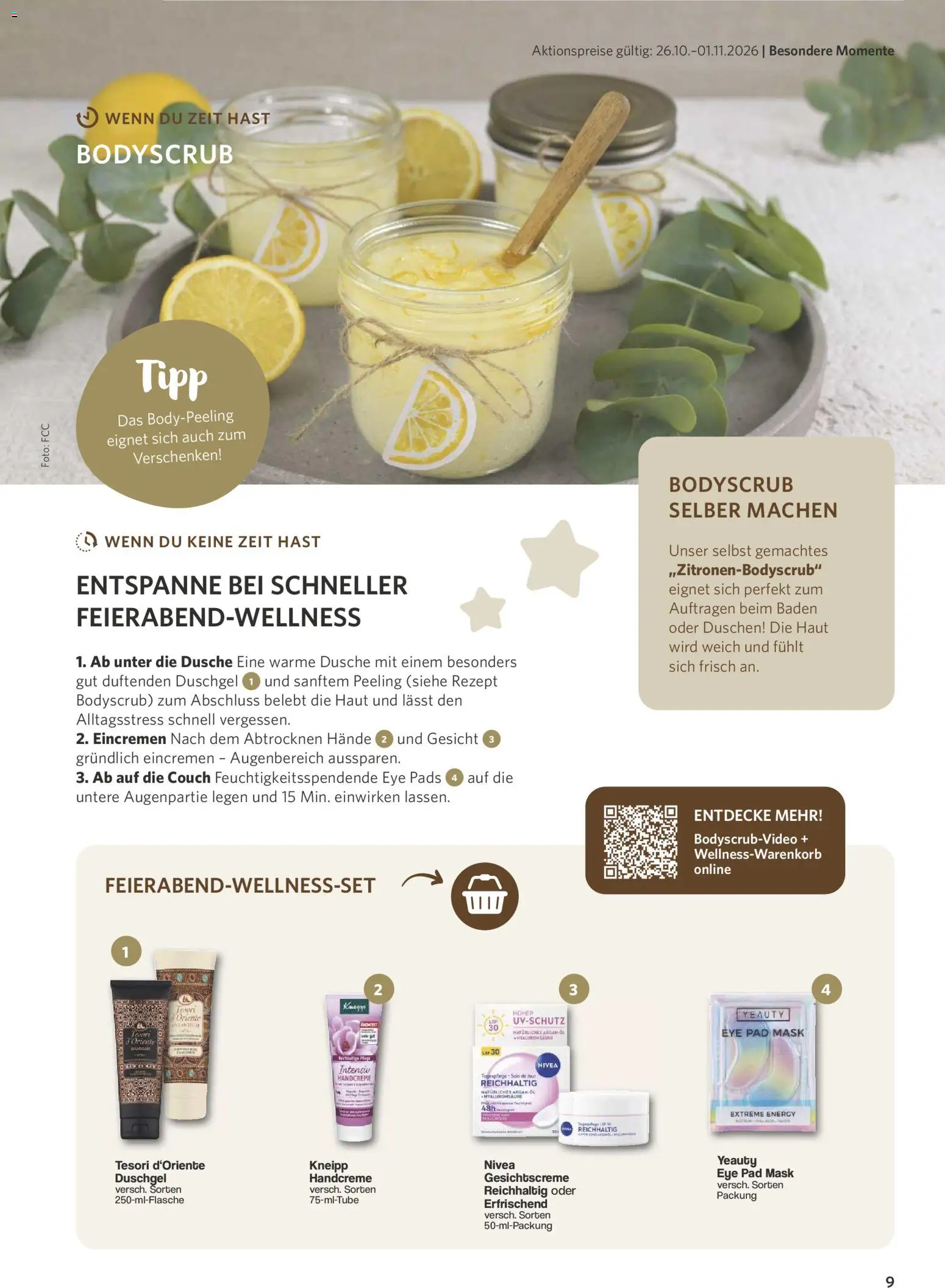 Famila Nordwest myTime November 2026 – gültig ab 26.10.2026 | Seite: 9 | Produkte: Couch, Dusche, Handcreme, Duschgel