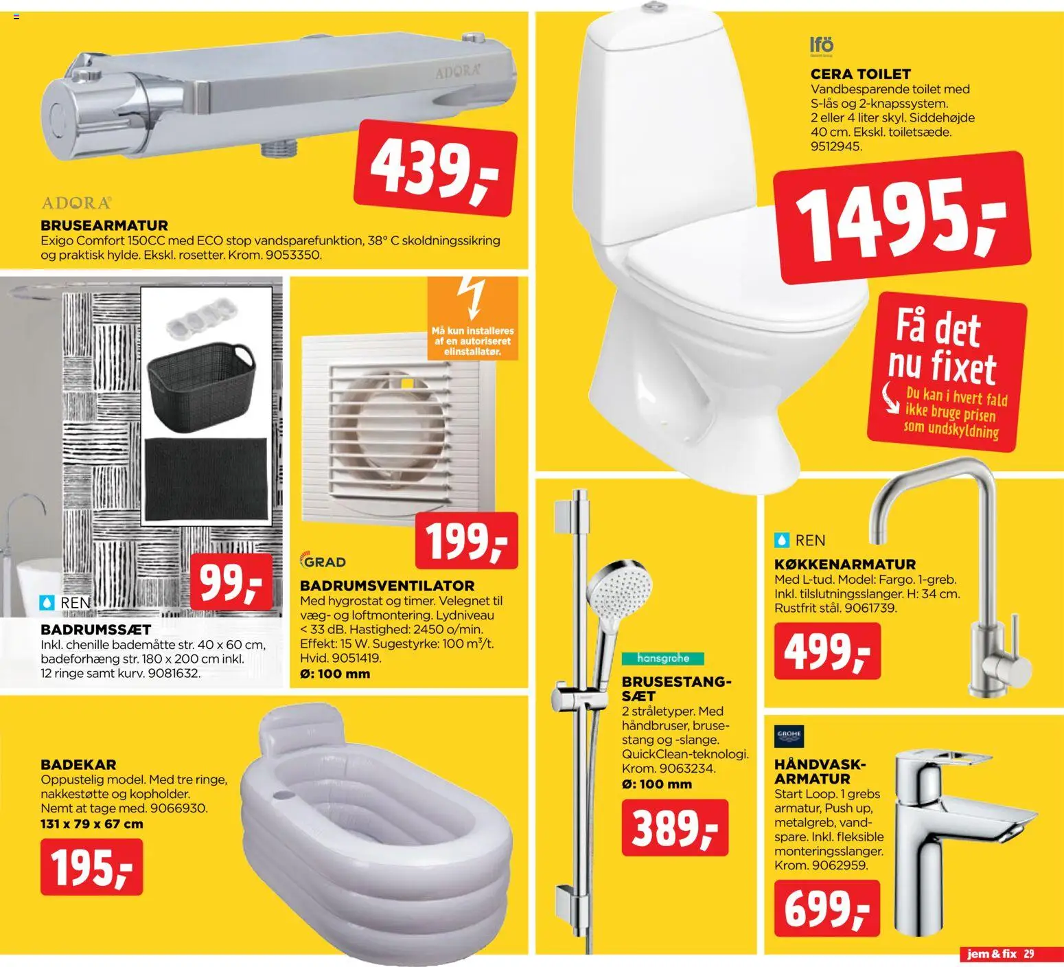 Jem & fix tilbudsavis – gyldig fra 12.04.2026 | Side: 29 | Produkter: Håndvask, Badekar, Søm, Badeforhæng