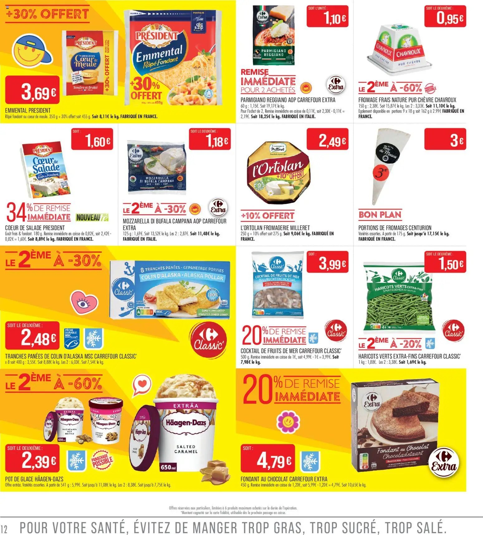 {H1} | Page: 12 | Produits: Mozzarella, Chocolat, Brie, Châle