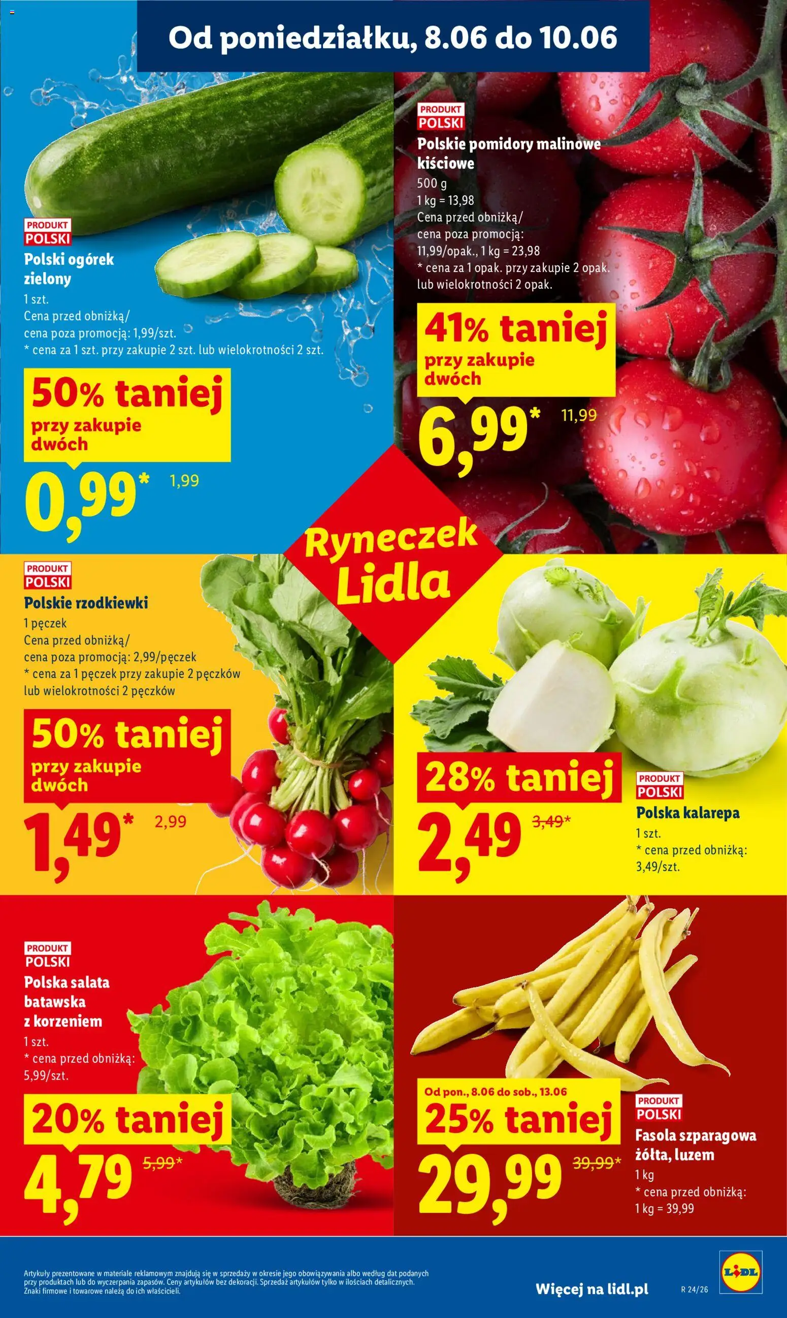 Lidl gazetka od 08.06.2026 | Strona: 39 | Produkty: Pomidory malinowe, Kalarepa, Pomidory