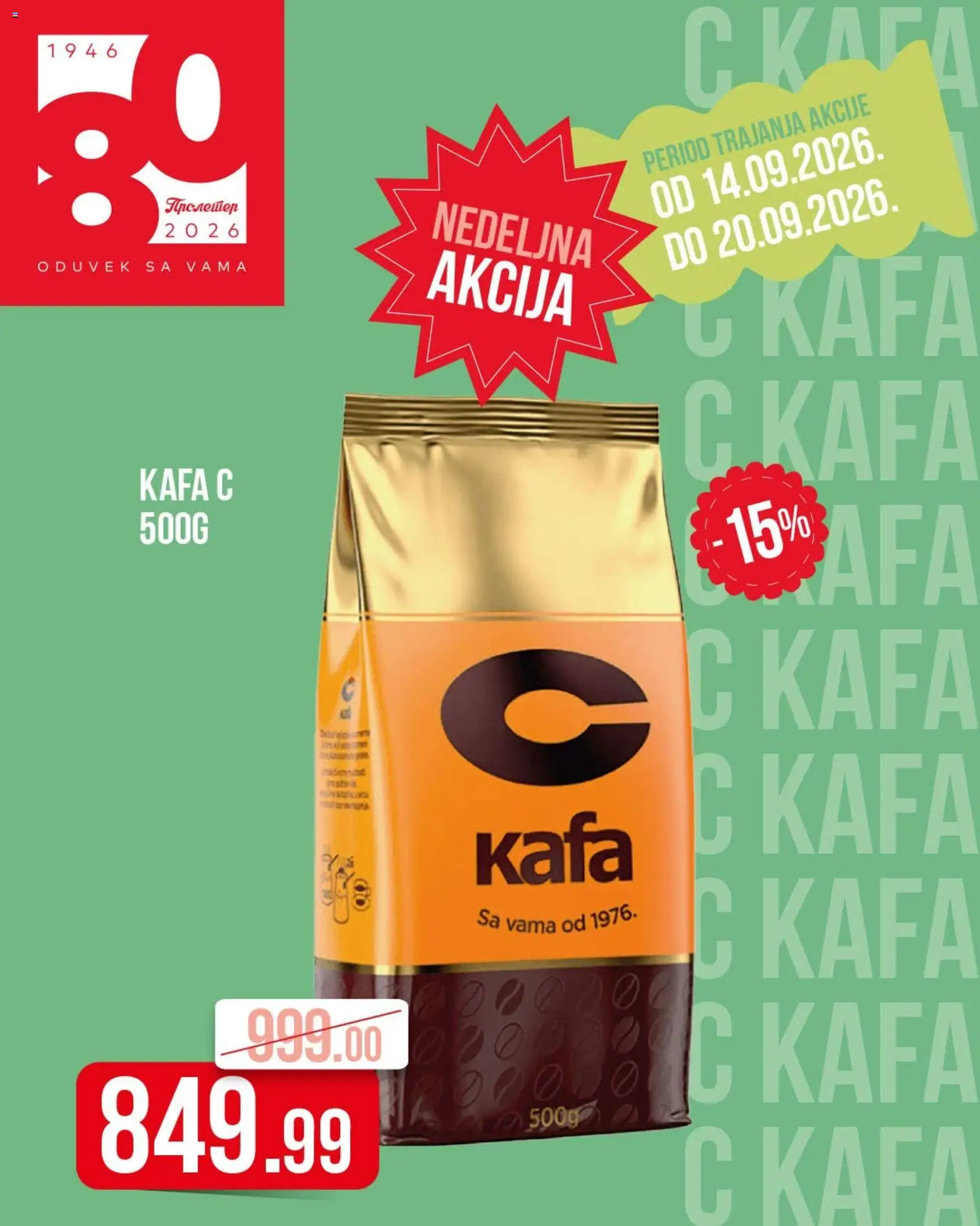 Metalac Proleter katalog - važi od 14.09.2026 | Strana: 1 | Proizvode: Kafa