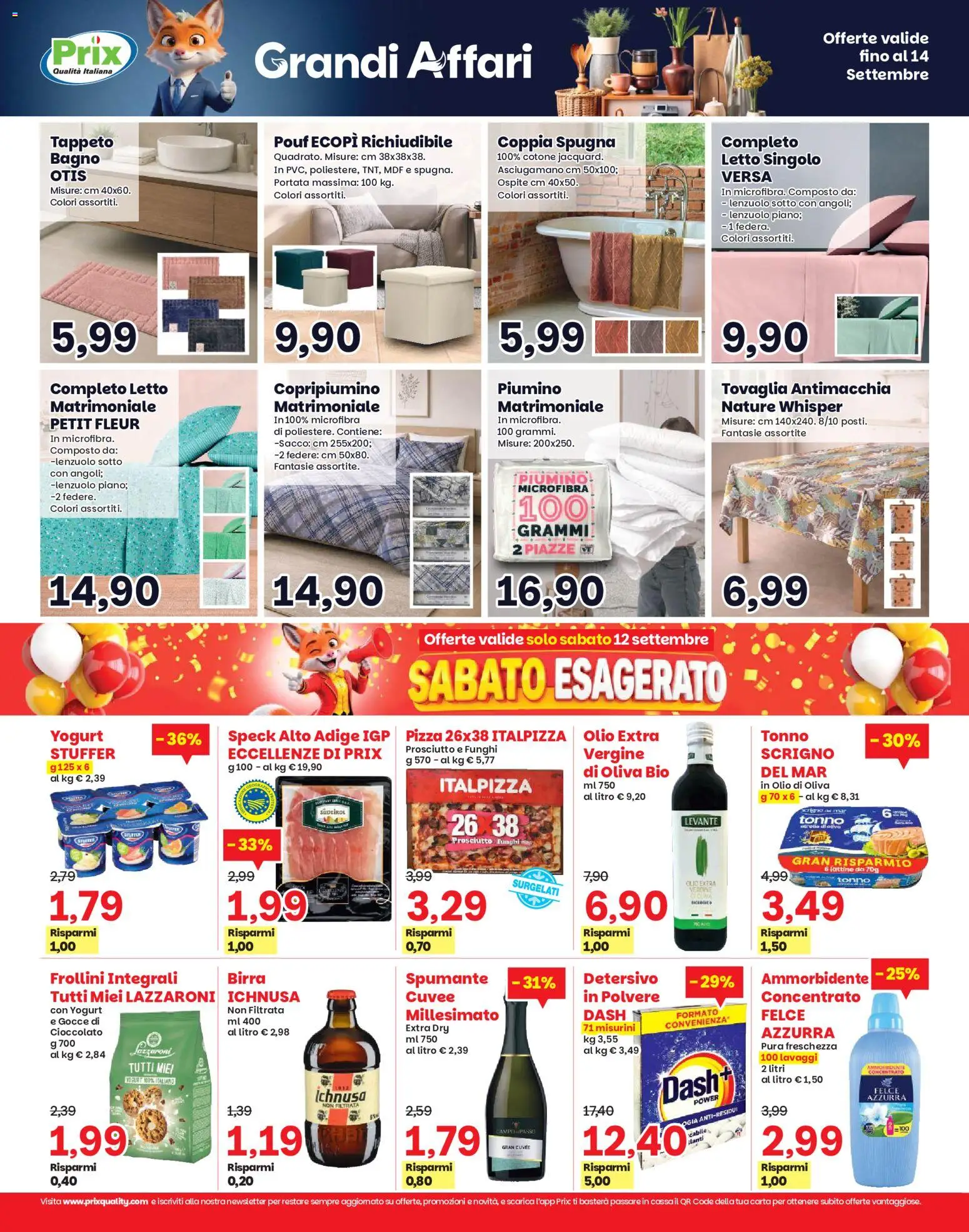 Volantino Prix del 08/09/2026 | Pagina: 23 | Prodotti: Speck, Olio, Tonno, Tovaglia