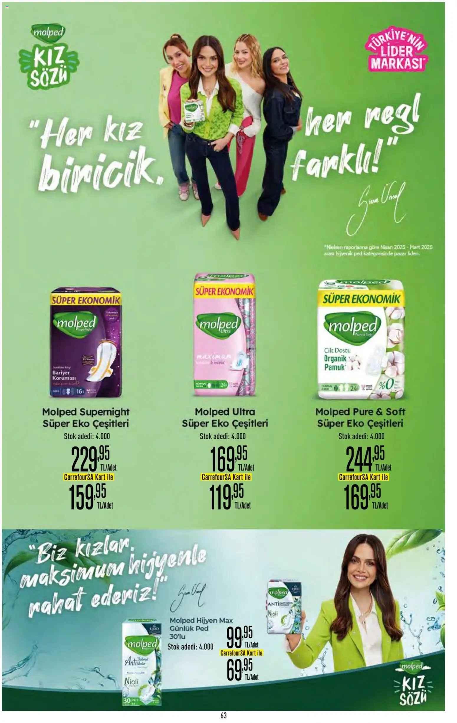 CarrefourSA - Katalog Gurme - 20 Ağustos 2026 tarihinden itibaren geçerlidir | Sayfa: 63 | Ürünler: Hijyenik ped