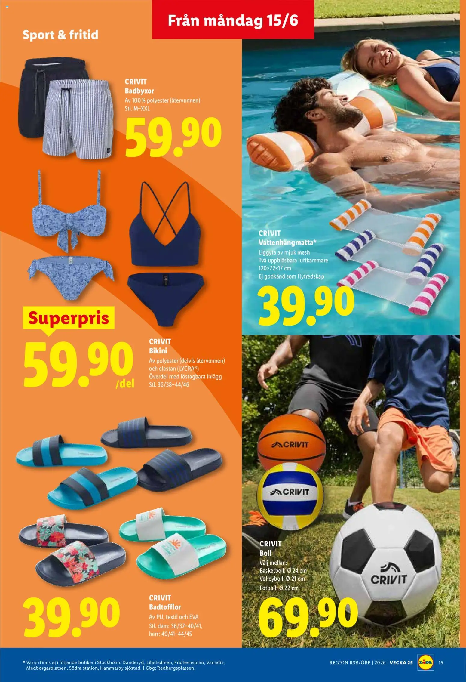 Lidl reklamblad aktuell från 15.06.2026 | Sida: 17 | Produkter: Basketboll, Fotboll, Bikini
