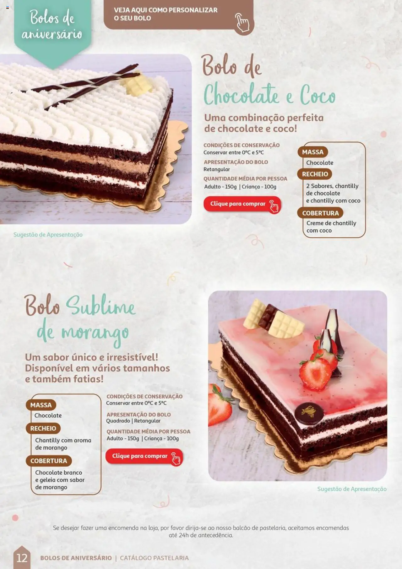 Auchan Catálogo de Pastelaria │ válido de 08/04/2024 | Página: 12 | Produtos: Geleia, Bolo, Chocolate, Massa