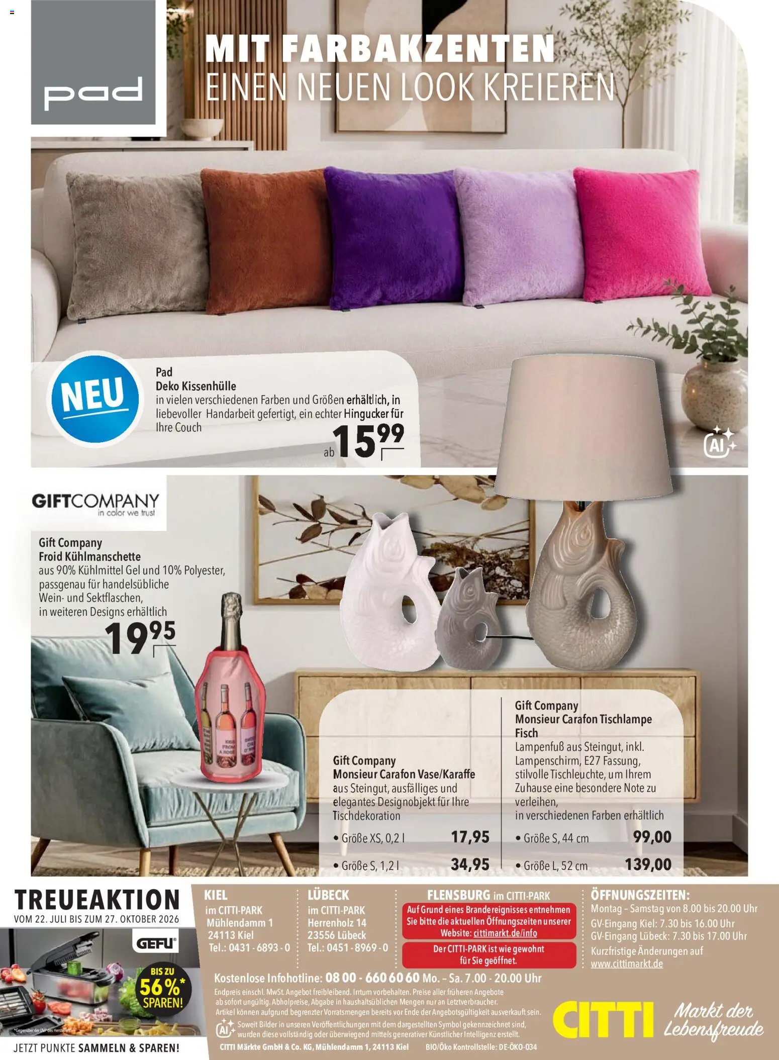 CITTI Markt Marken Welten – gültig ab 30.09.2026 | Seite: 24 | Produkte: Couch, Fisch, Wein, Uhr