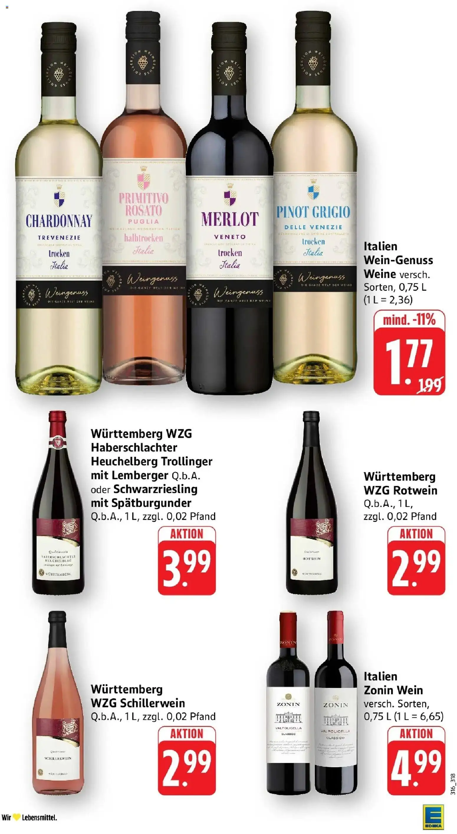 Edeka Prospekt Ulm-Lehr – gültig ab 01.06.2026 | Seite: 32 | Produkte: Rotwein, Merlot, Wein