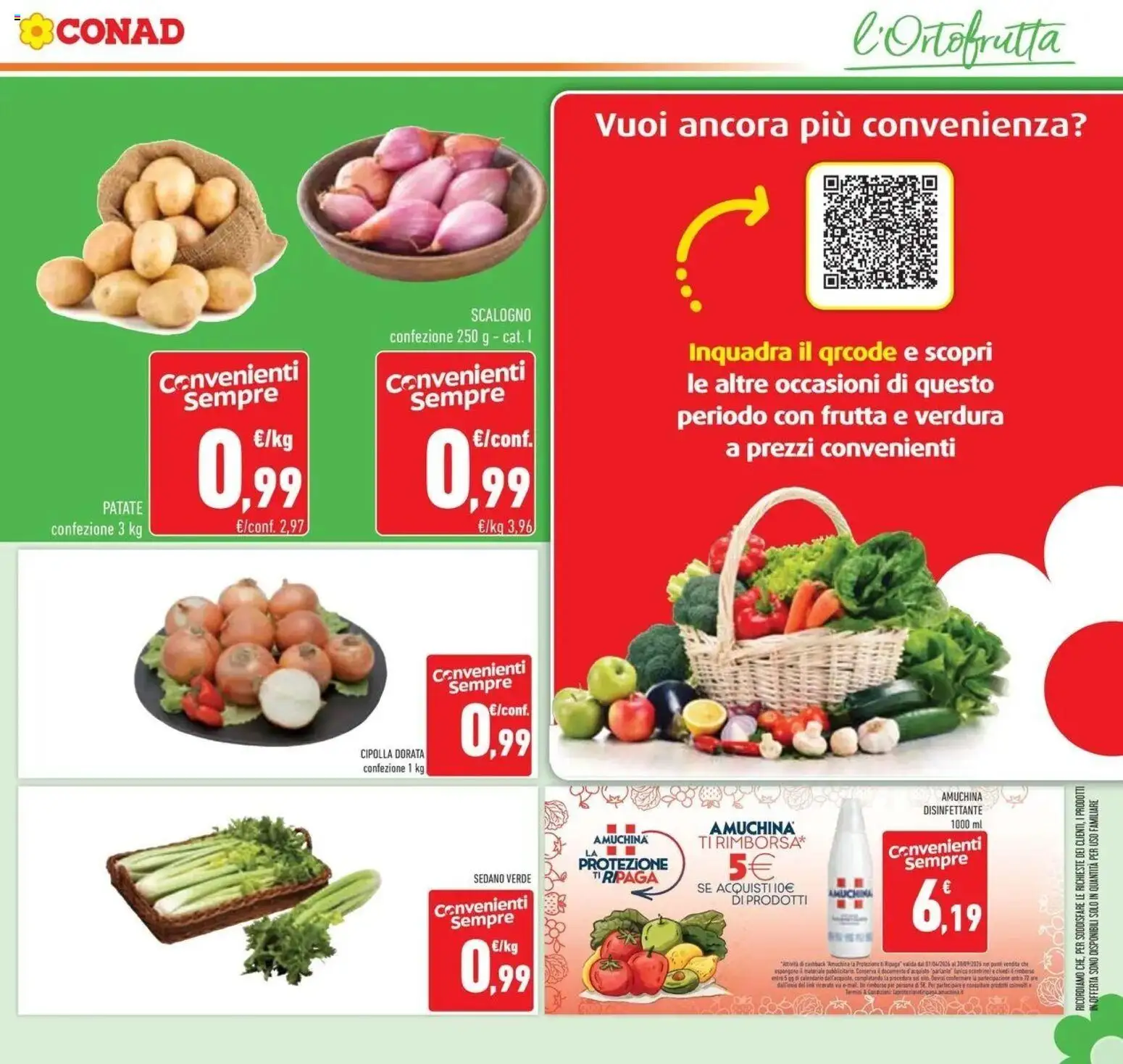 Volantino Conad dal 09/09/2026 > Anteprima | Pagina: 23 | Prodotti: Patate, Frutta, Sedano, Cipolla