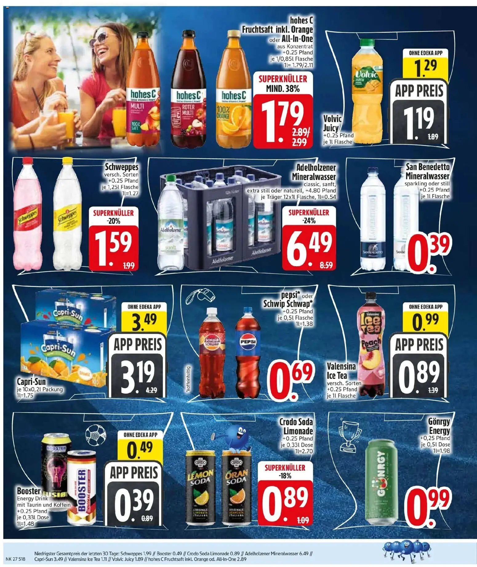 Edeka - EDEKA: Wochenangebote – gültig ab 28.06.2026 | Seite: 20 | Produkte: Adelholzener, Schweppes, Hohes c, Volvic
