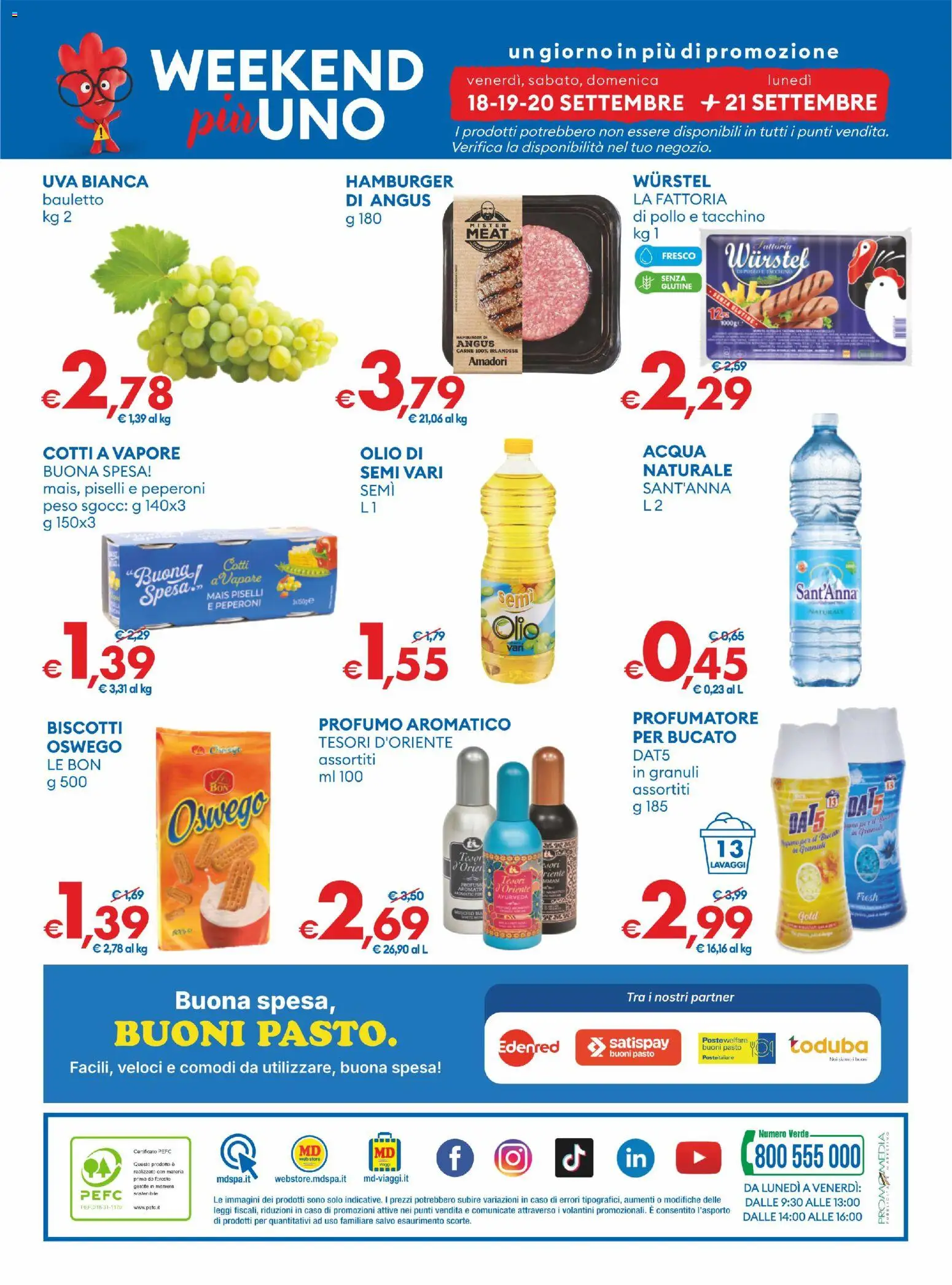 Volantino MD Discount del 08/09/2026 | Pagina: 34 | Prodotti: Senza glutine, Peperoni, Hamburger, Profumo