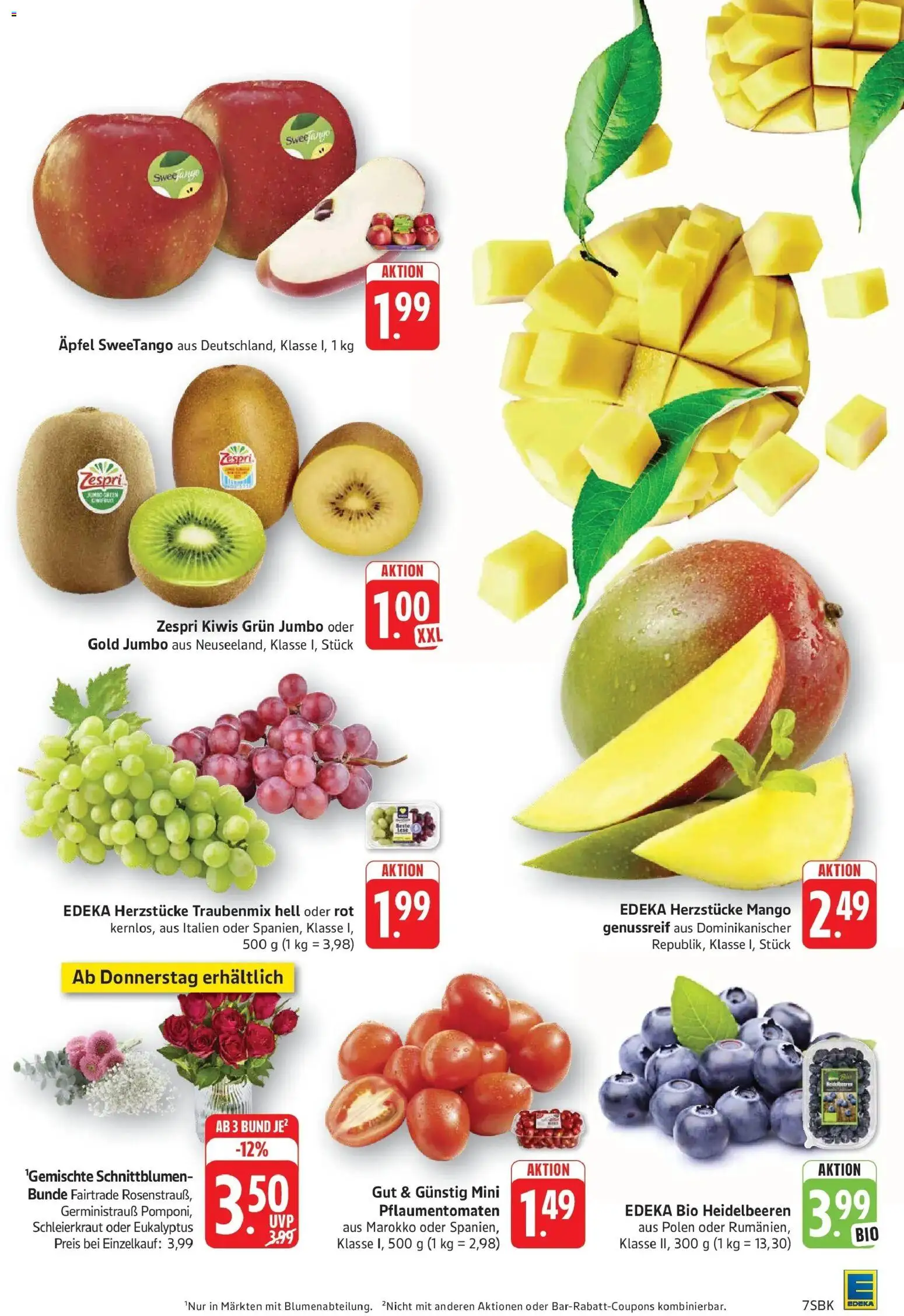Edeka Prospekt Bruchsal (ab 17.08.2026) » Angebote Online | Seite: 7 | Produkte: Äpfel, Heidelbeeren, Mango