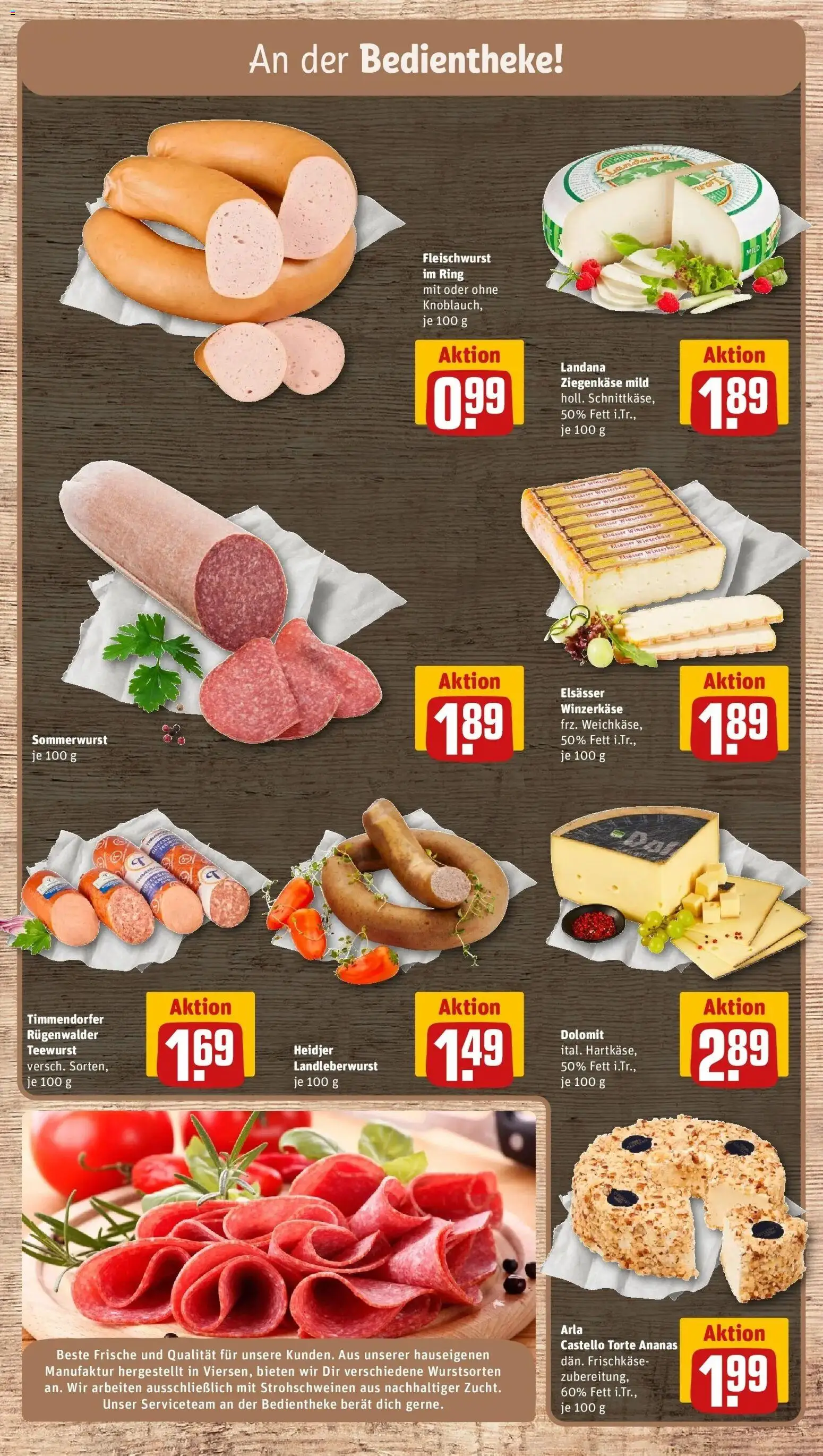 REWE Prospekt ab 28.09.2026 zum Blättern » Angebote | Seite: 15 | Produkte: Ziegenkäse, Ananas, Frischkase