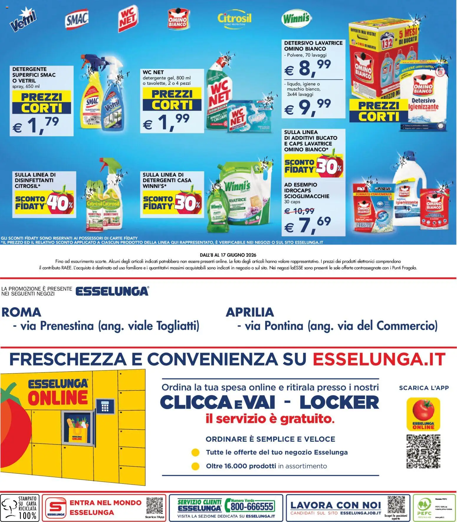 Volantino Esselunga S del 08.06.2026 | Pagina: 28 | Prodotti: Detergente, Lavatrice, WC