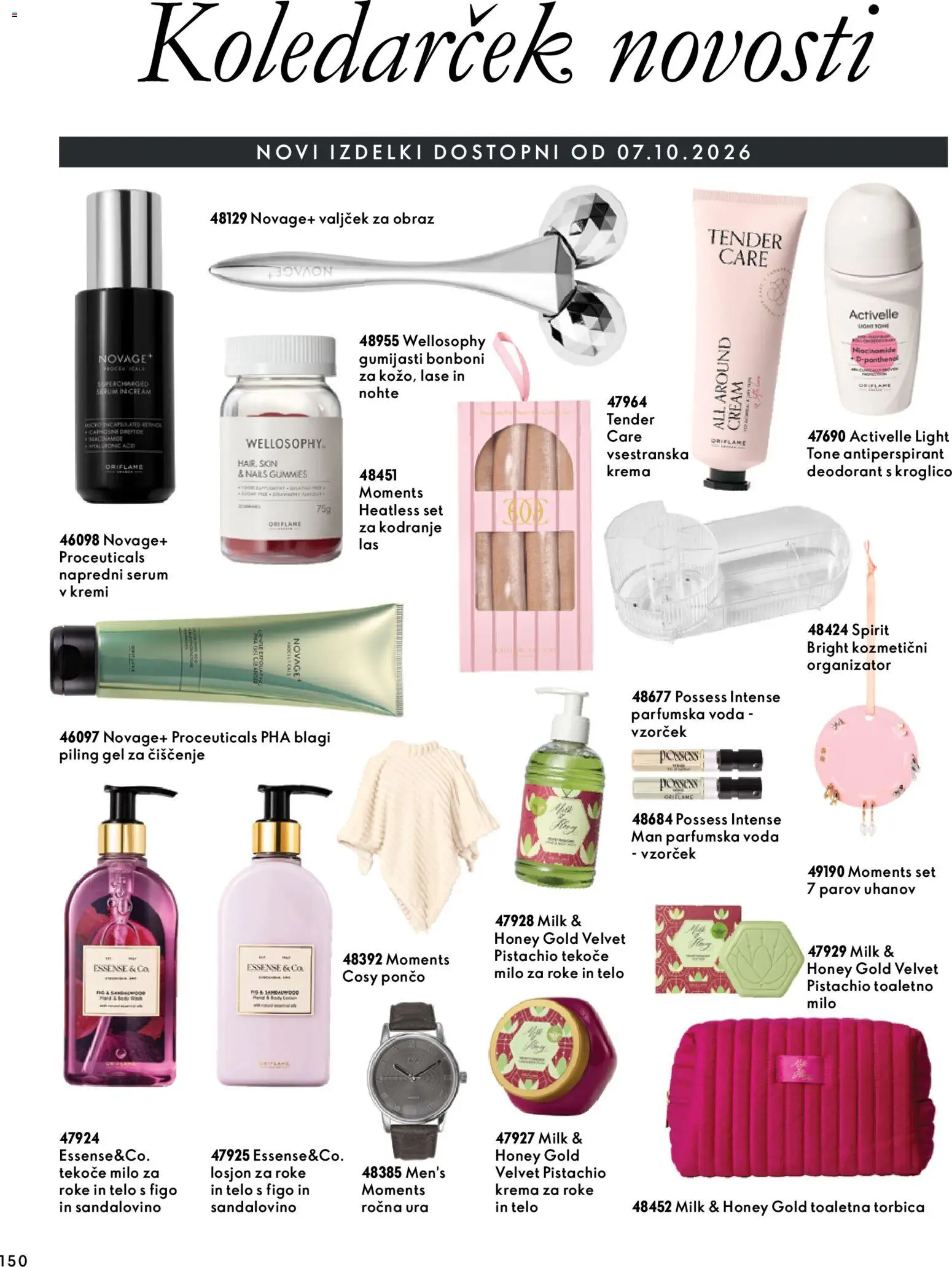 Novi Oriflame katalog ponudbe – veljaven od 07.10.2026 | Stran: 150 | Izdelki: Ura, Krema za roke, Milo, Voda