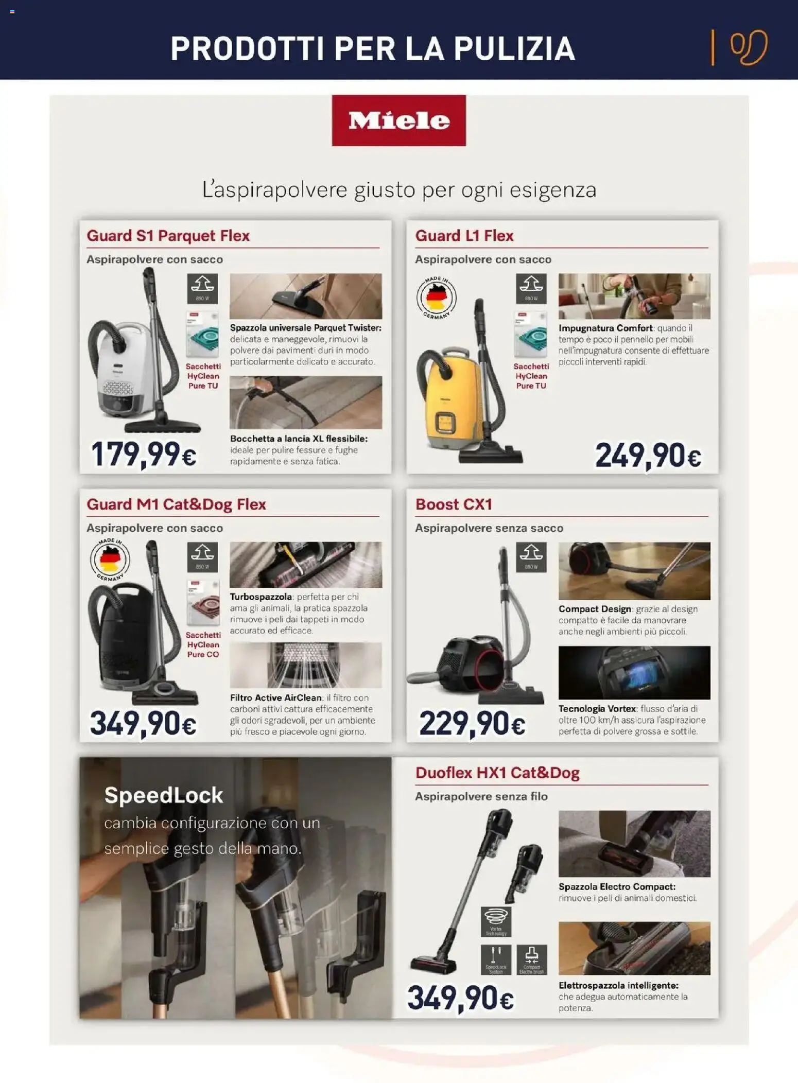 Volantino Unieuro del 12/10/2026 | Pagina: 19 | Prodotti: Spazzola, Pennello, Miele, Aspirapolvere senza sacco