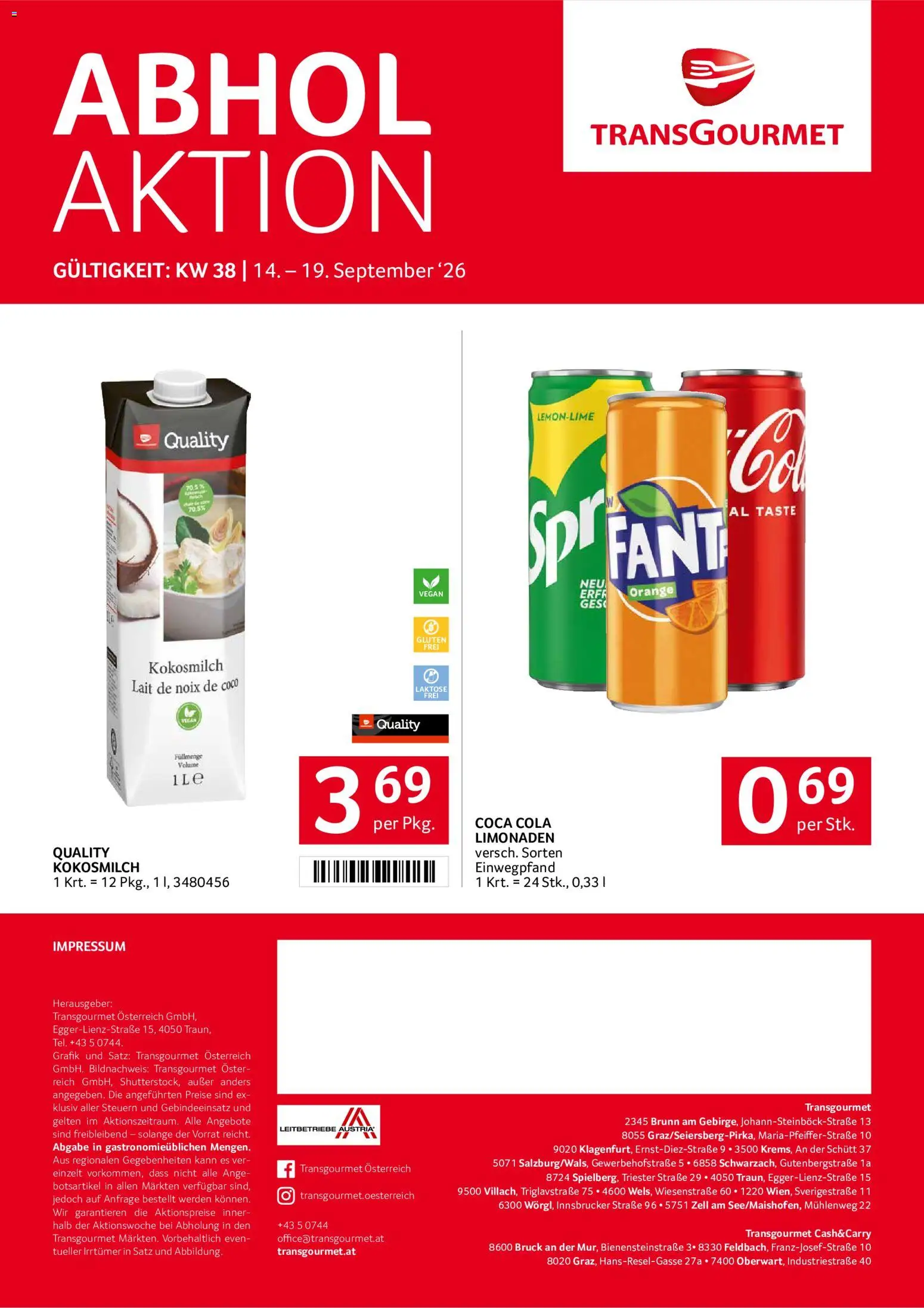 Transgourmet Flugblatt gültig ab 14.09.2026 | Seite: 31 | Produkte: Kokosmilch