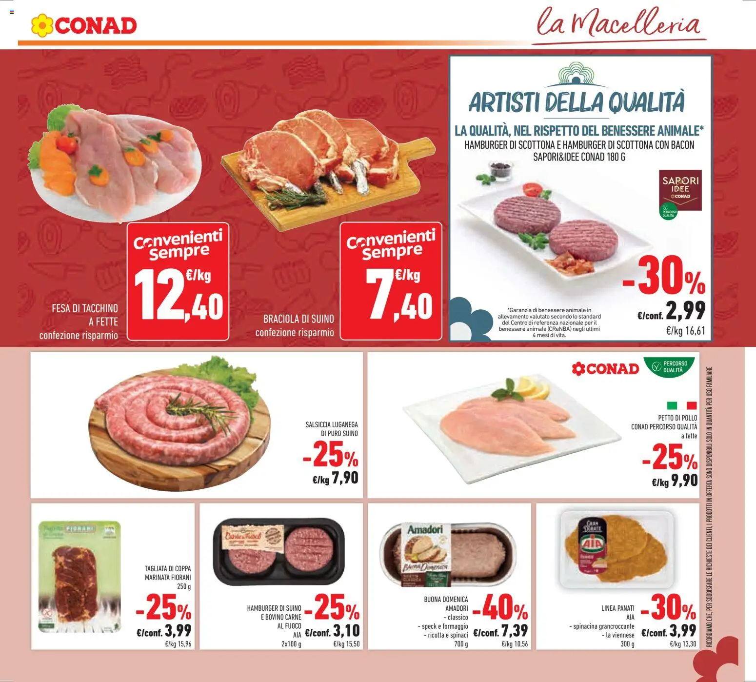 Volantino Conad del 11.03.2026 | Pagina: 17 | Prodotti: Speck, Petto di Pollo, Suino, Spinaci