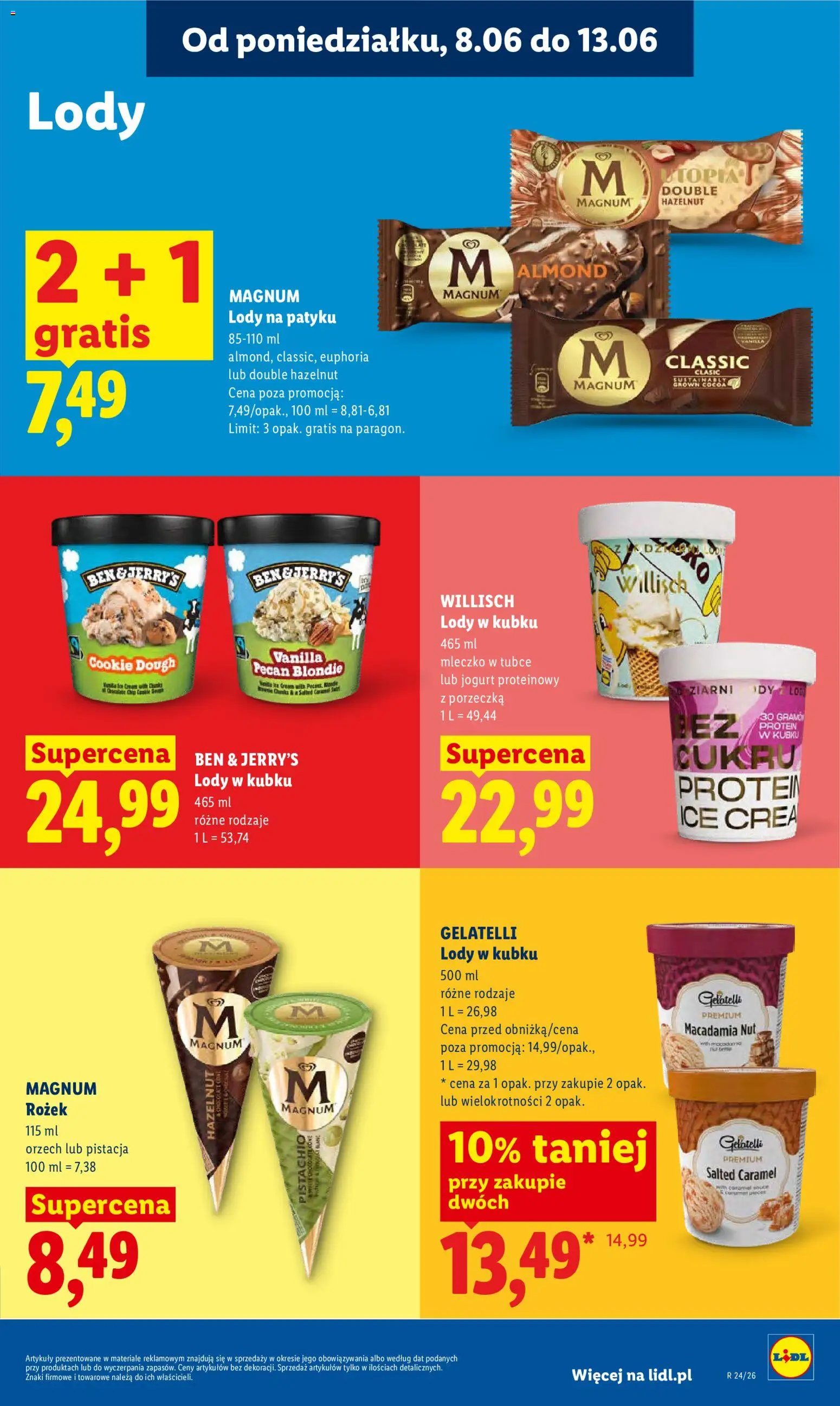 Lidl gazetka od 08.06.2026 | Strona: 57 | Produkty: Porzeczka, Lody na patyku, Jogurt, Lody