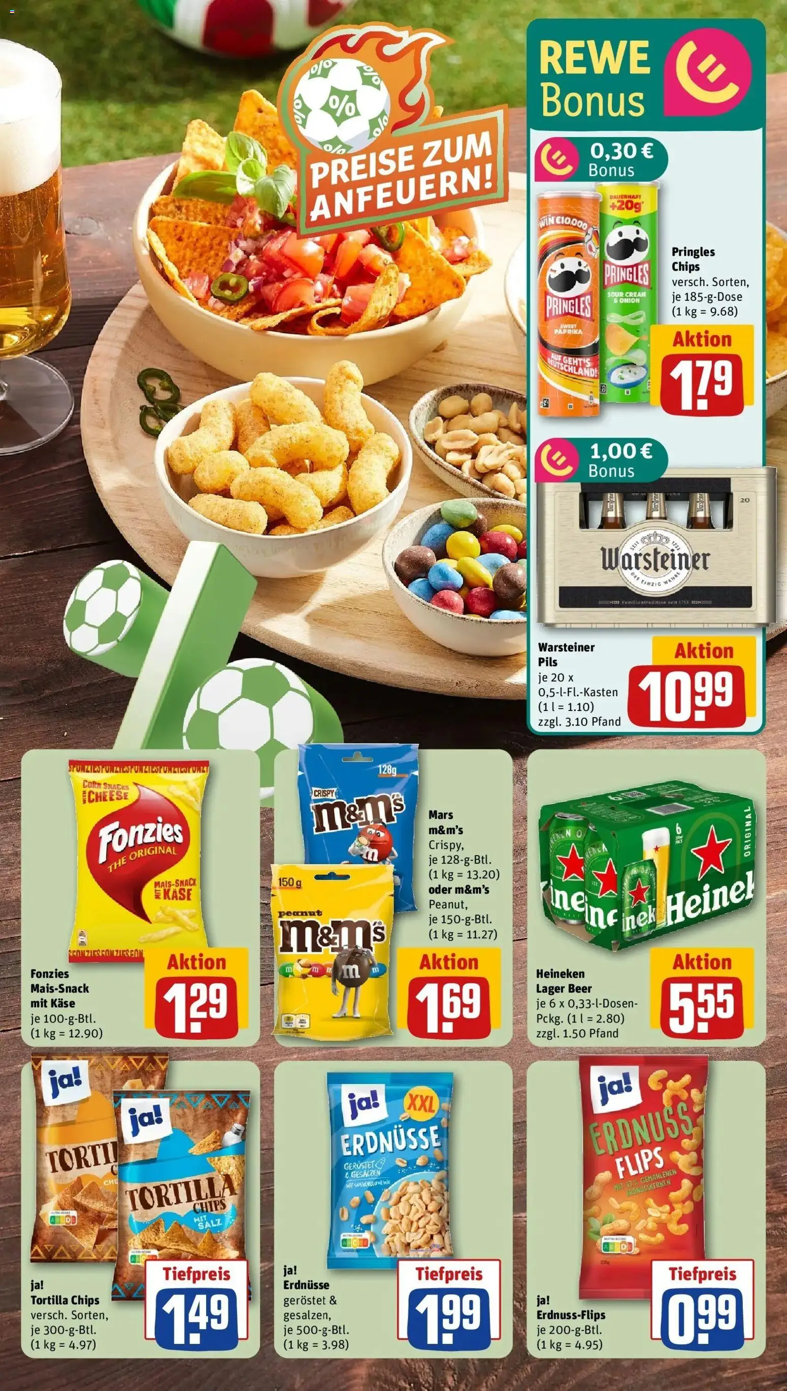 Rewe Prospekt Erftstadt / Lechenich – gültig ab 08.06.2026 | Seite: 5 | Produkte: Käse, Pils, Heineken, Chips