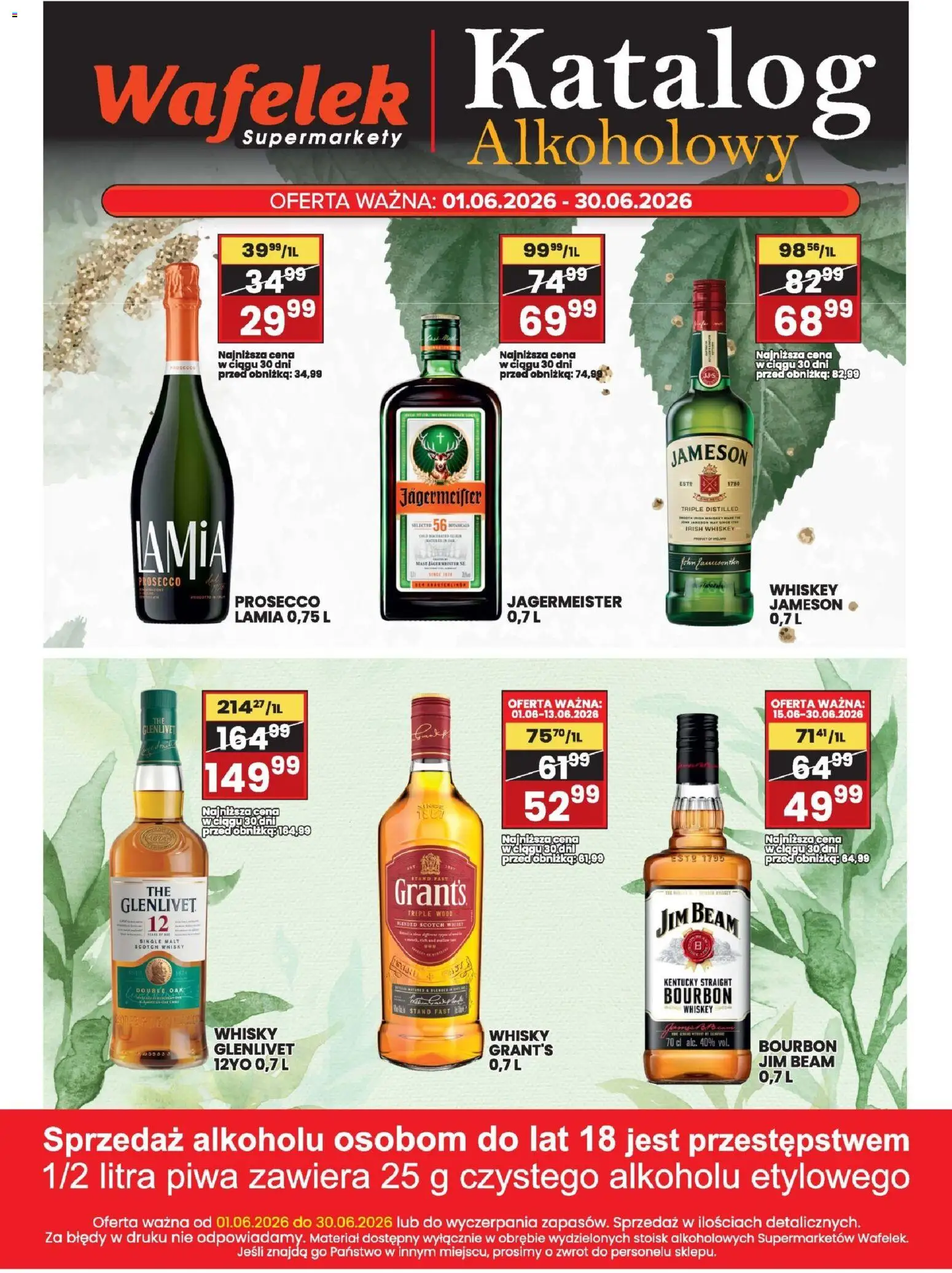Wafelek gazetka alkoholowa od 01.06.2026 | Strona: 3 | Produkty: Grant's, Jameson, Bourbon, Whisky