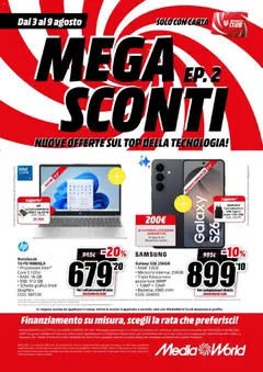 Anteprima del volantino Media World volantino valido a partire dal 03/08/2026