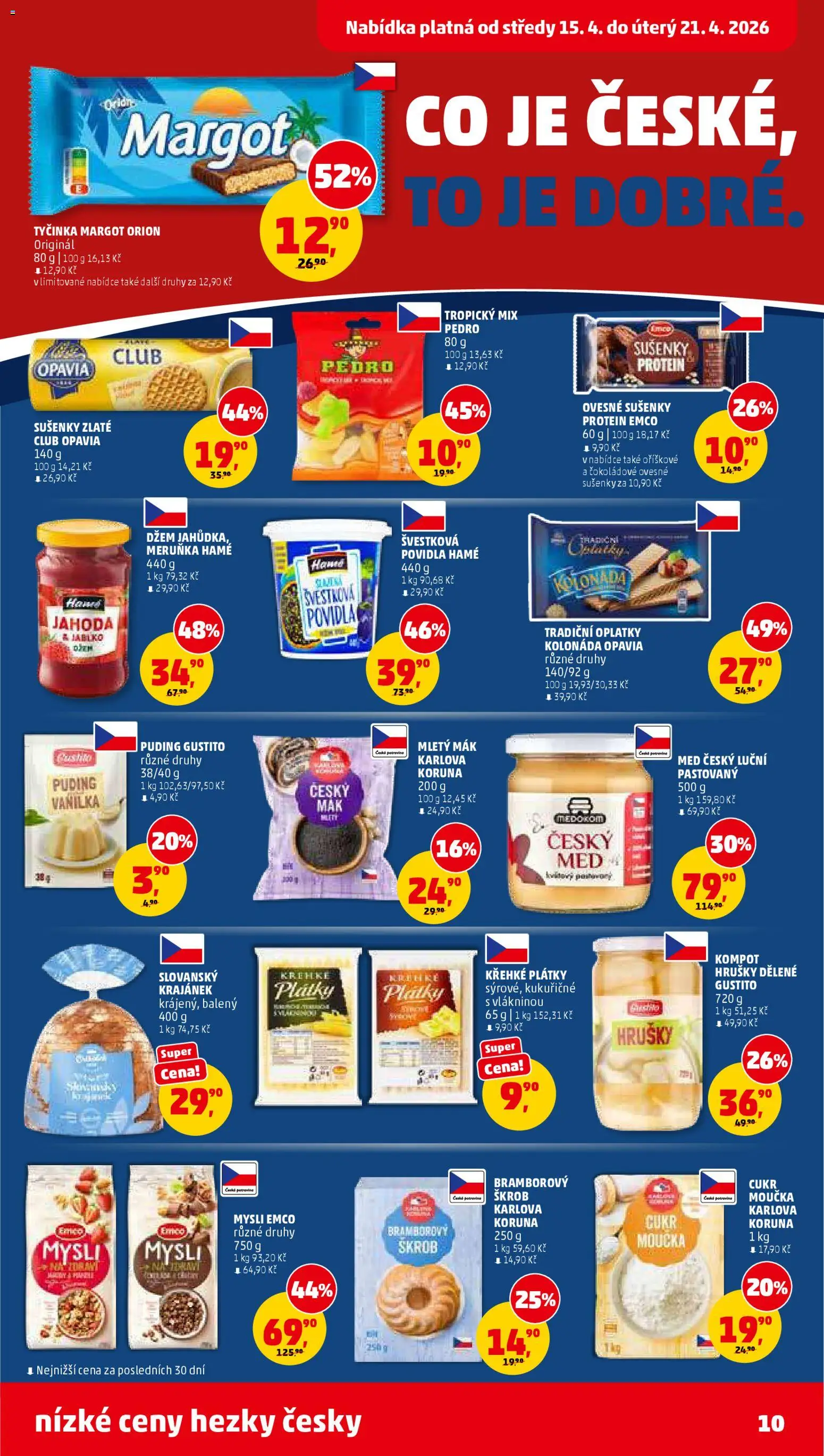 Penny Market leták od 15.04.2026 | Strana: 10 | Produkty: Džem, Kompot, Cukr, Sušenky