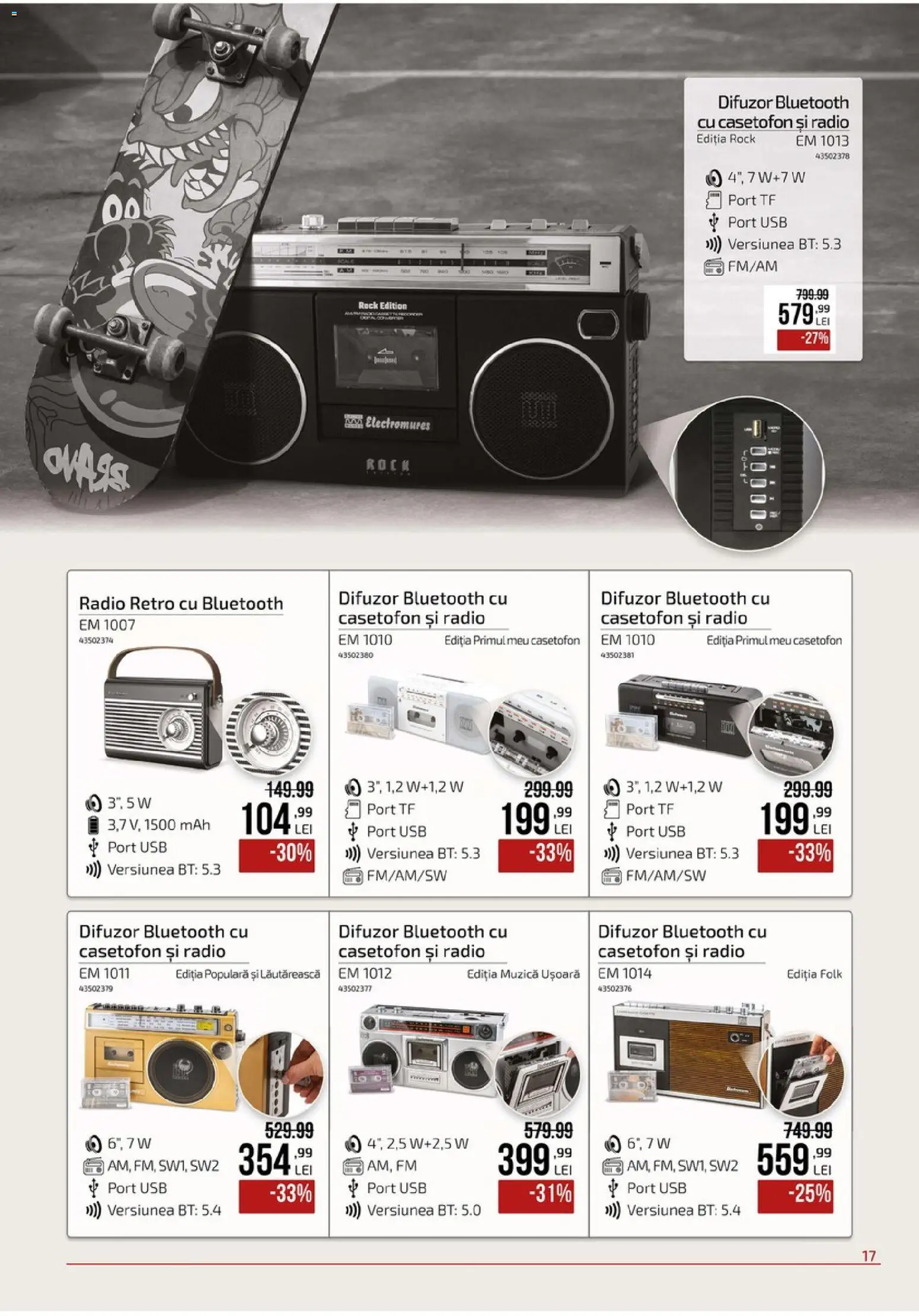 Noul catalog Carrefour – valabil de la 09.09.2026 | Pagină: 17 | Produse: Radio, Difuzor, Usb