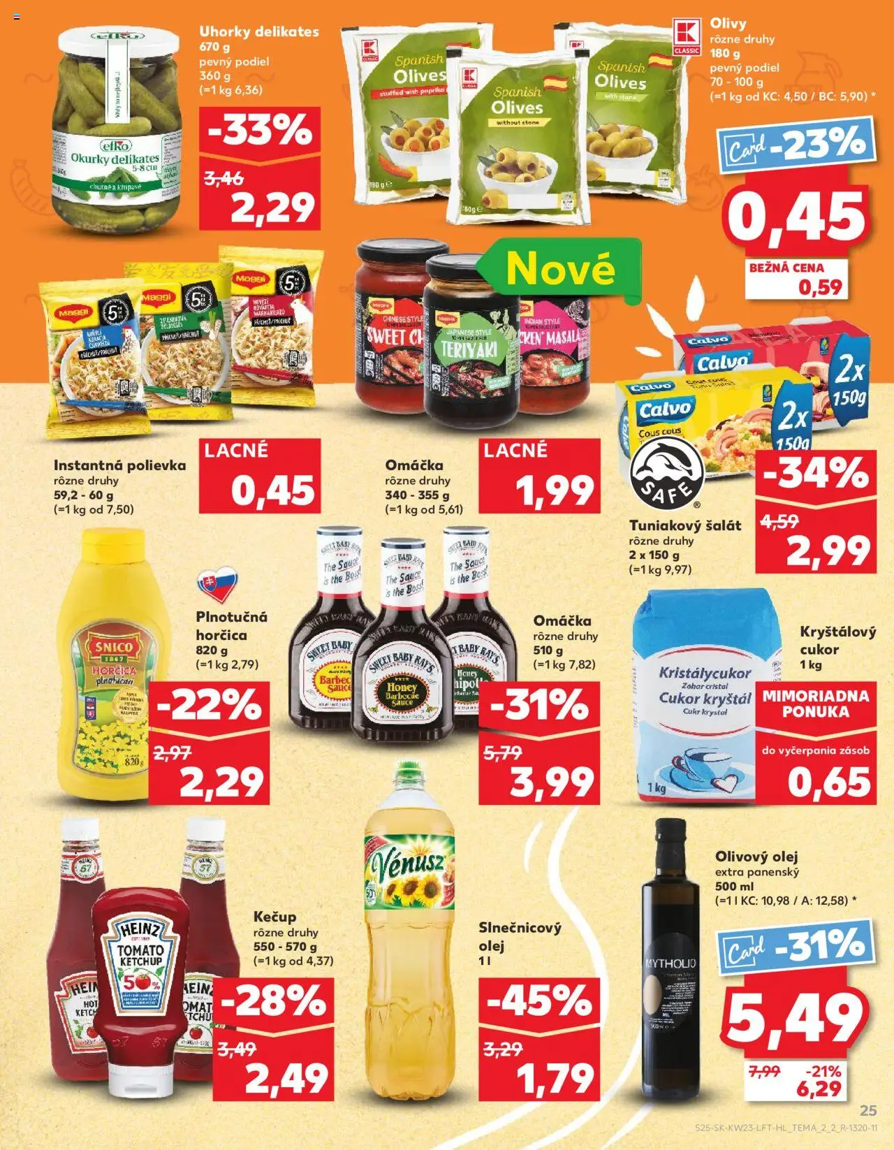 Nové Kaufland akcie – leták je platný od 05.06.2025 | Strana: 25 | Produkty: Olej, Slnečnicový olej, Šalát, Omáčka