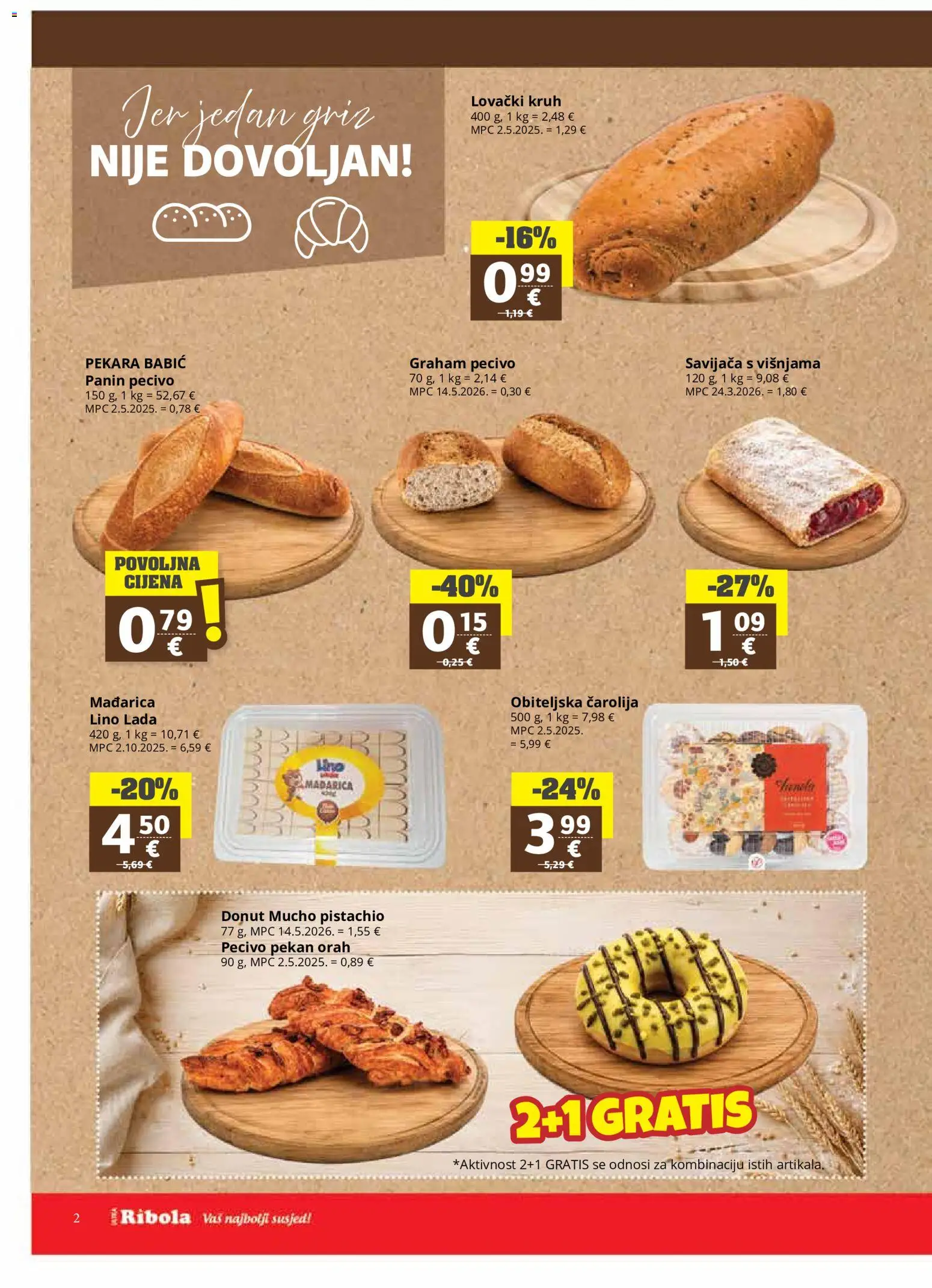 Ribola katalog | vrijedi od 10.06.2026 | Stranica: 2 | Proizvodi: Pekara, Kruh, Pecivo, Orah