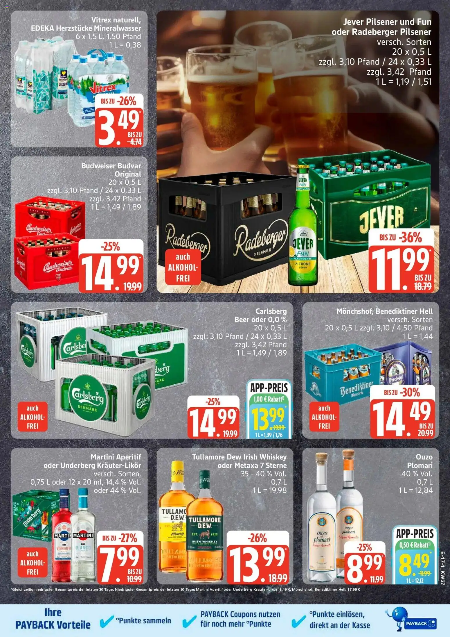 Marktkauf Prospekt Mölln (ab 07.09.2026) » Angebote online | Seite: 19 | Produkte: Ouzo, Mineralwasser, Benediktiner hell, Jever