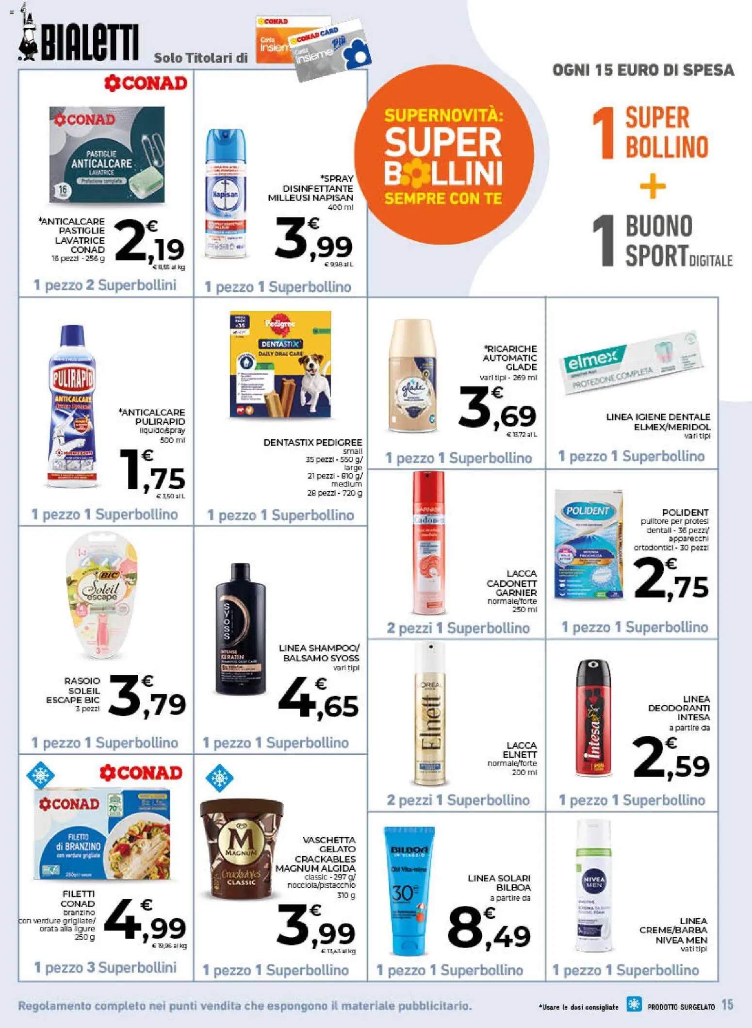 Volantino Conad del 10/08/2026 | Pagina: 15 | Prodotti: Lacca, Tè, Verdure, Branzino