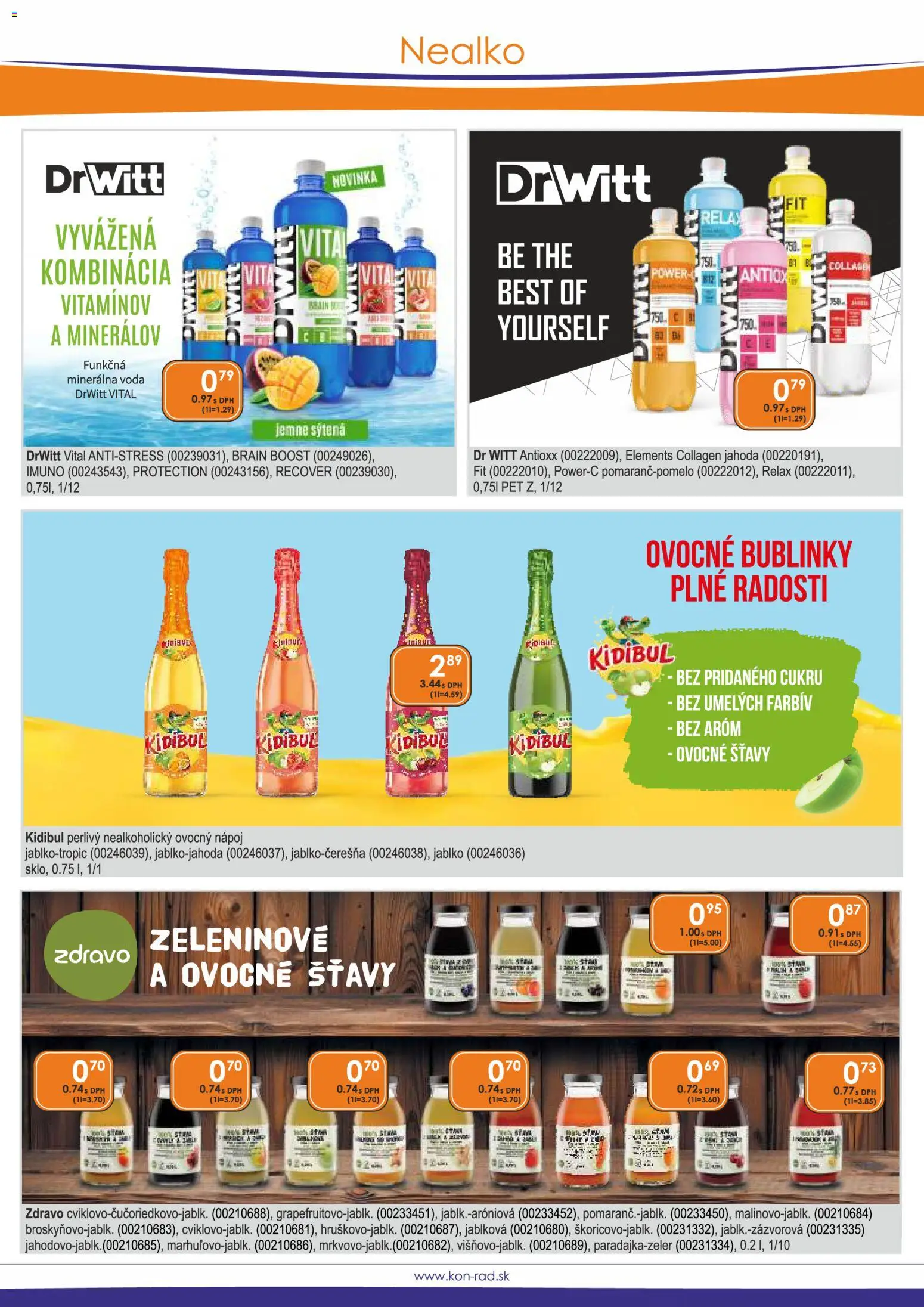 Nové KON - RAD akcie – leták je platný od 01.11.2026 | Strana: 32 | Produkty: Stan, Voda, Minerálna voda