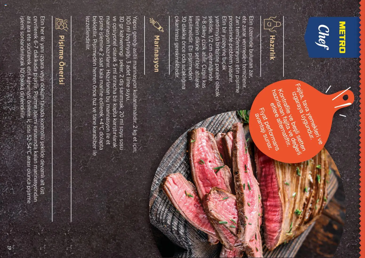 Metro Chef Steak Serisi - 14 Ekim 2026 tarihinden itibaren geçerlidir | Sayfa: 17 | Ürünler: Et, Tuz, Saat, Izgara