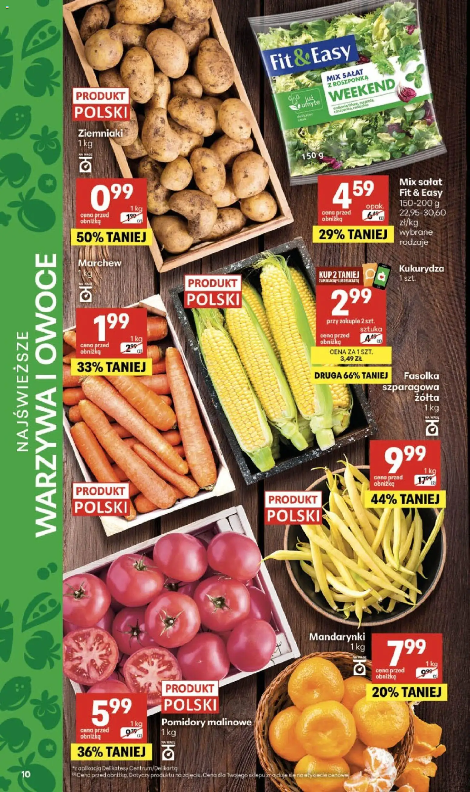 Delikatesy Centrum gazetka od 20.08.2026 | Strona: 10 | Produkty: Kukurydza, Fasolka szparagowa, Warzywa, Owoce