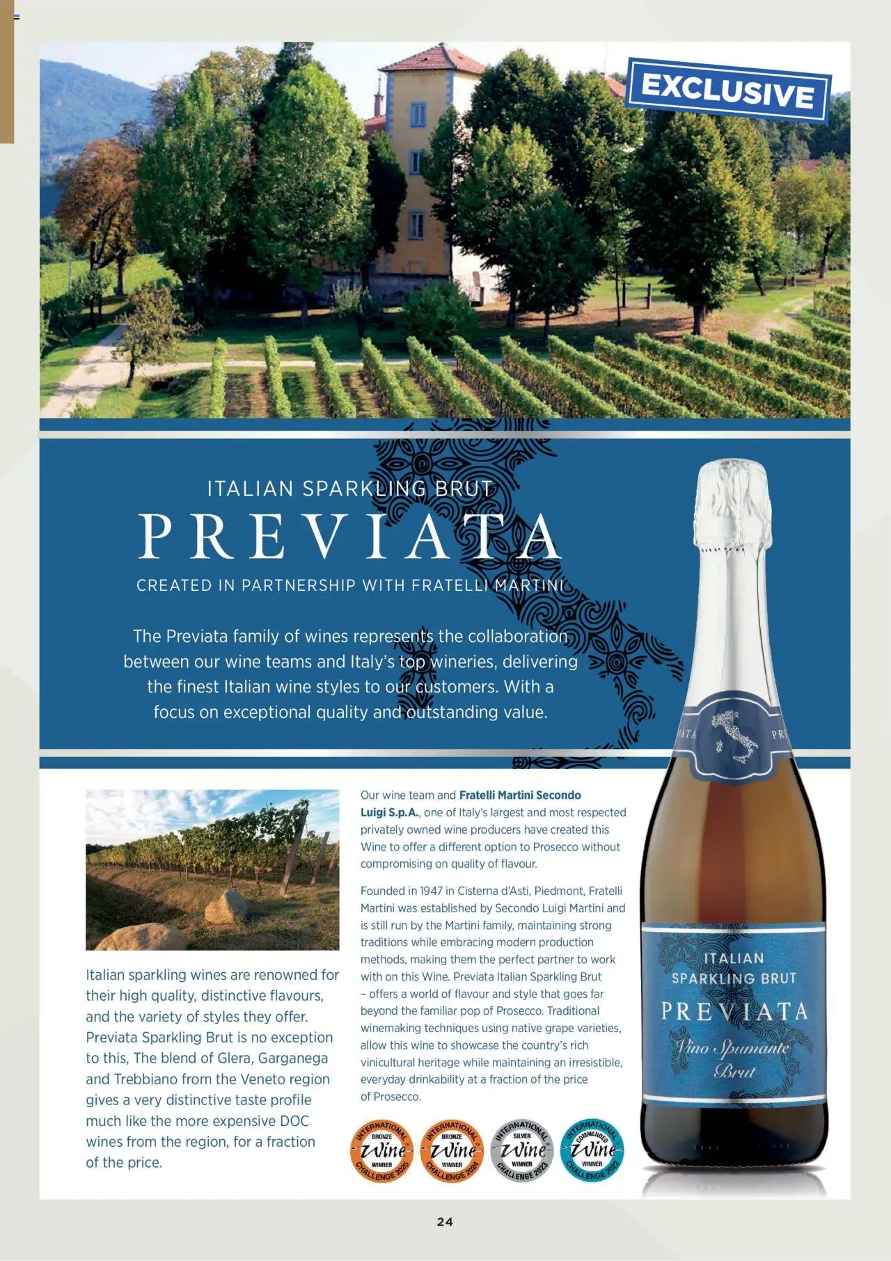 {H1} | Page: 24 | Products: Prosecco, Grape, Wine, Martini