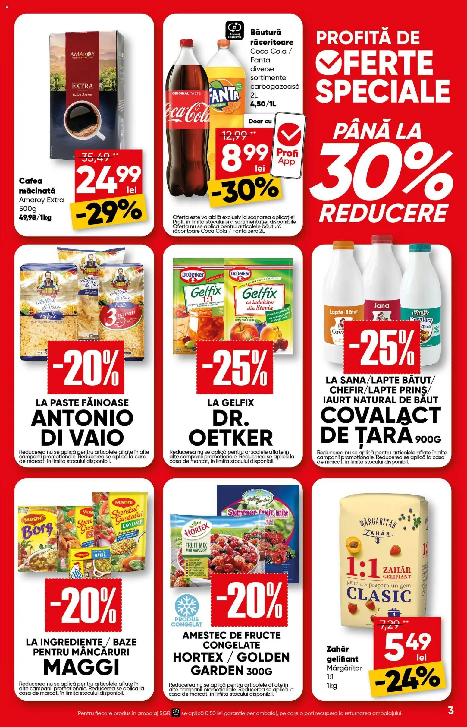 Noul catalog Profi – valabil de la 27.05.2026 | Pagină: 3 | Produse: Lapte, Portocale, Legume, Zahăr