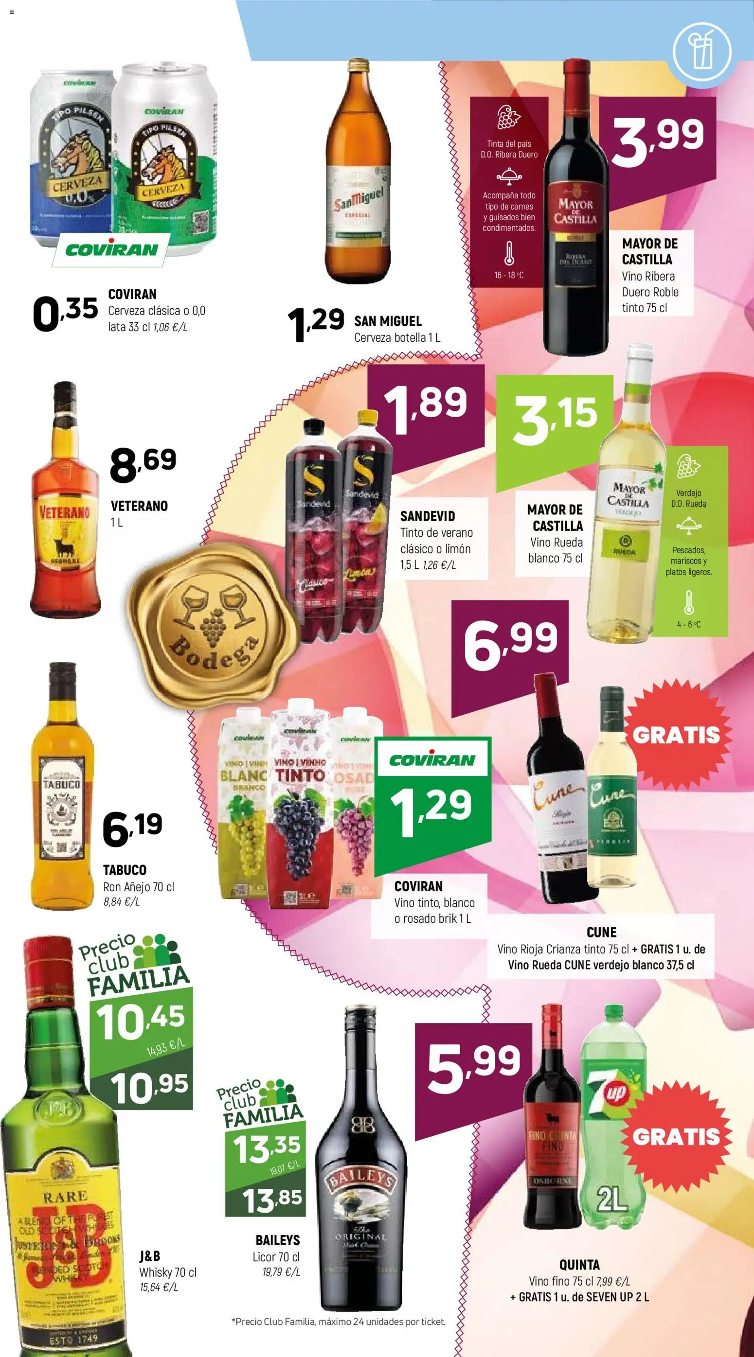 Coviran - Figueres │ válido desde el 19.05.2026 | Página: 13 | Productos: Licor, Ron, Cerveza, Whisky